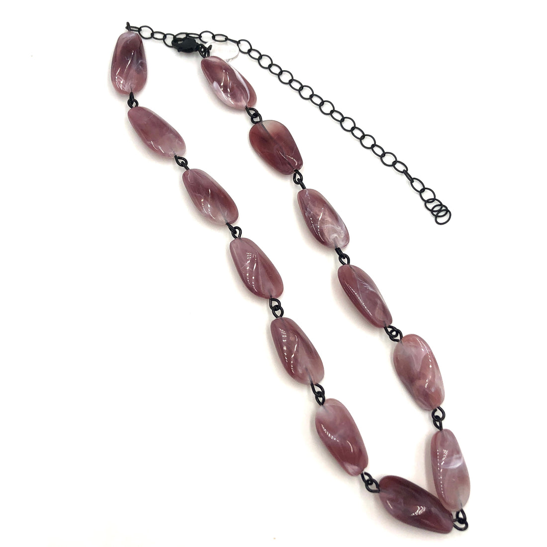 Maroon Marbled Amelia Necklace