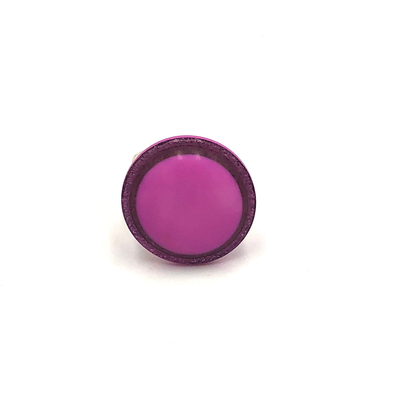 Glitter Resin Disc Cocktail Ring
