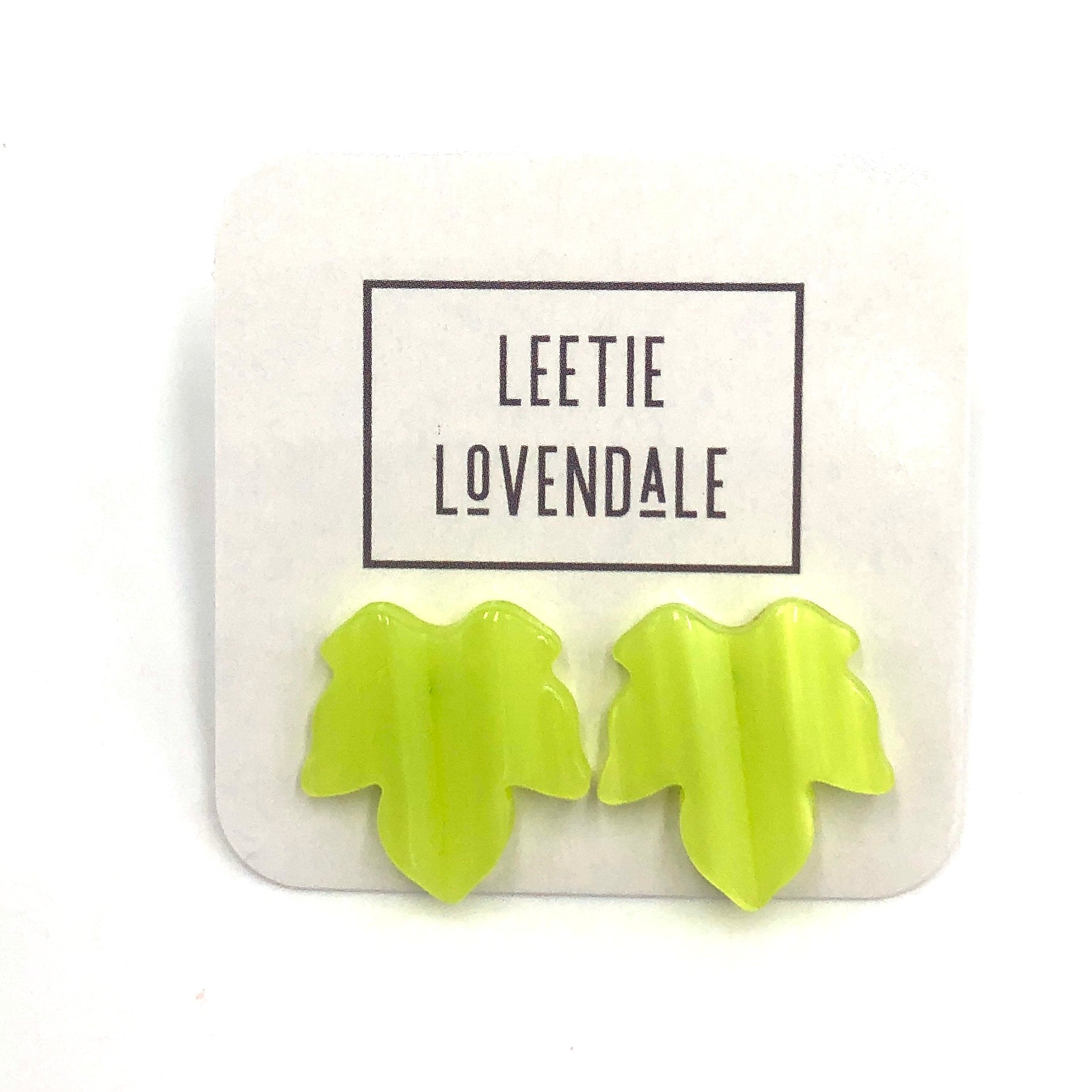 Lemon Yellow Moonglow Maple Studs