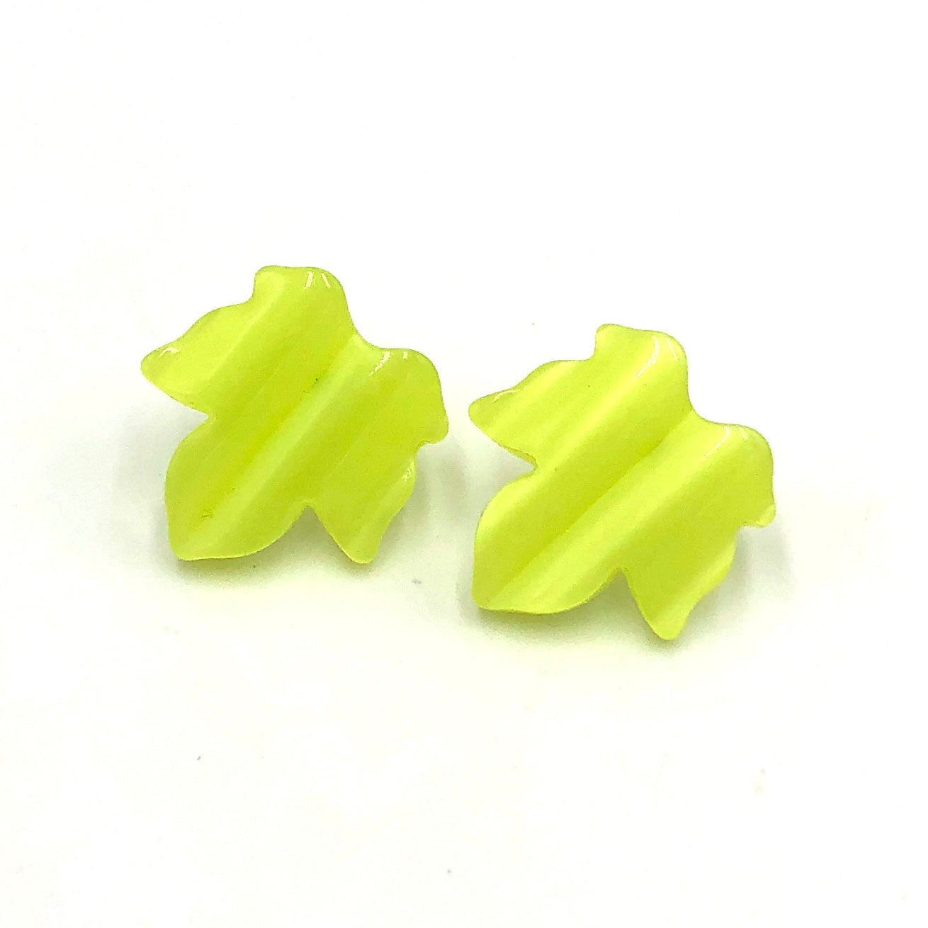 Lemon Yellow Moonglow Maple Studs