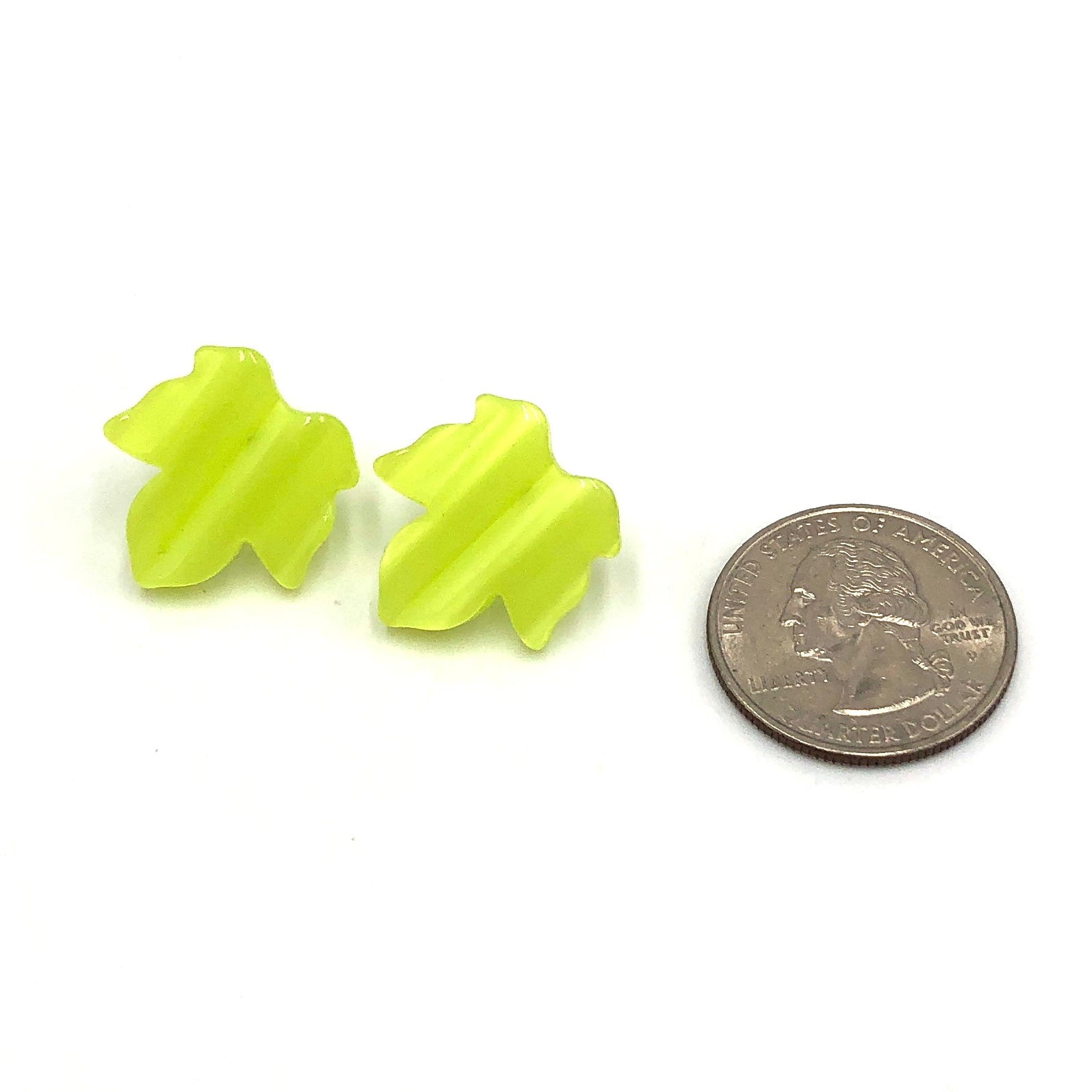 Lemon Yellow Moonglow Maple Studs