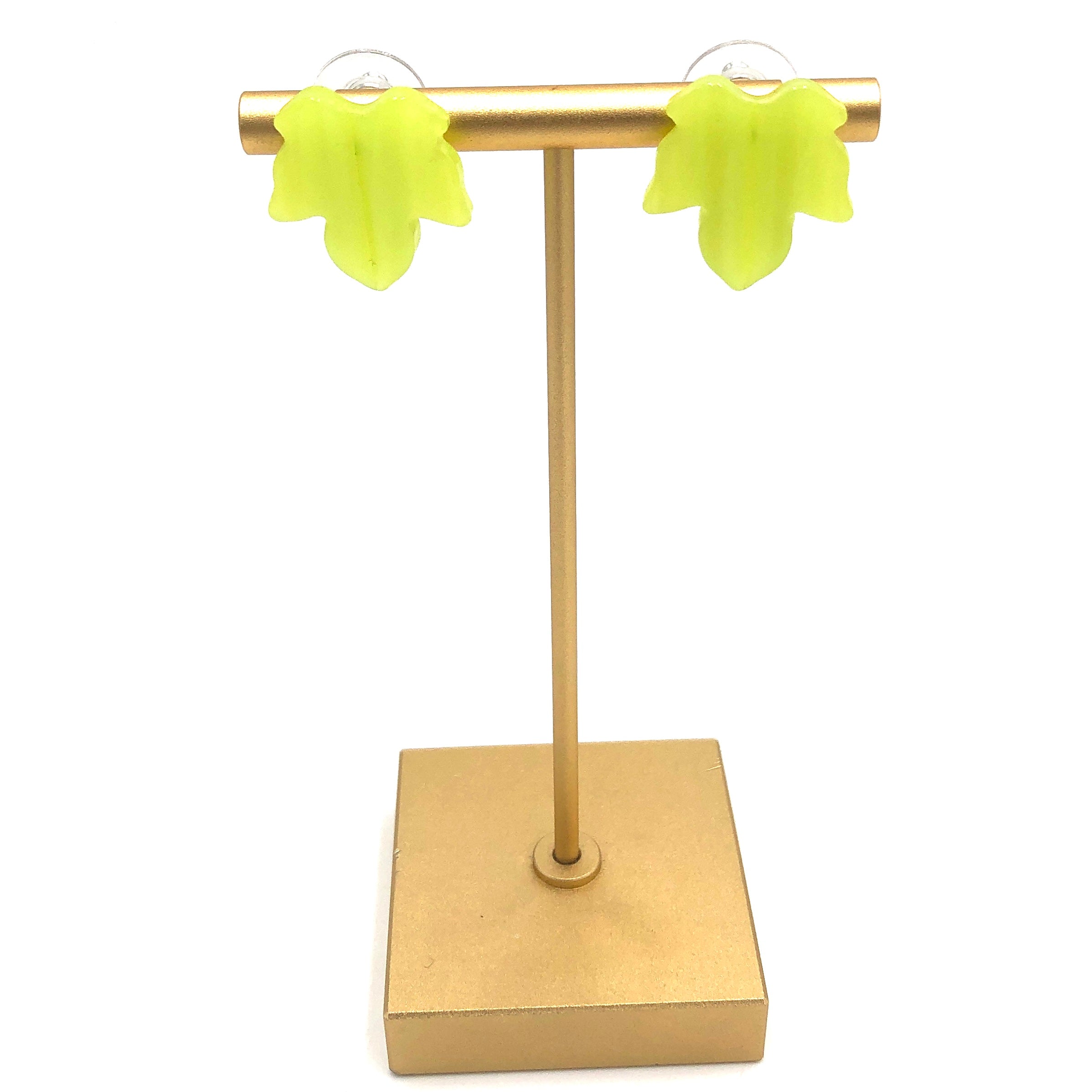 Lemon Yellow Moonglow Maple Studs