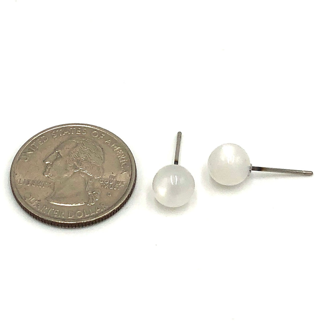 white moonglow studs