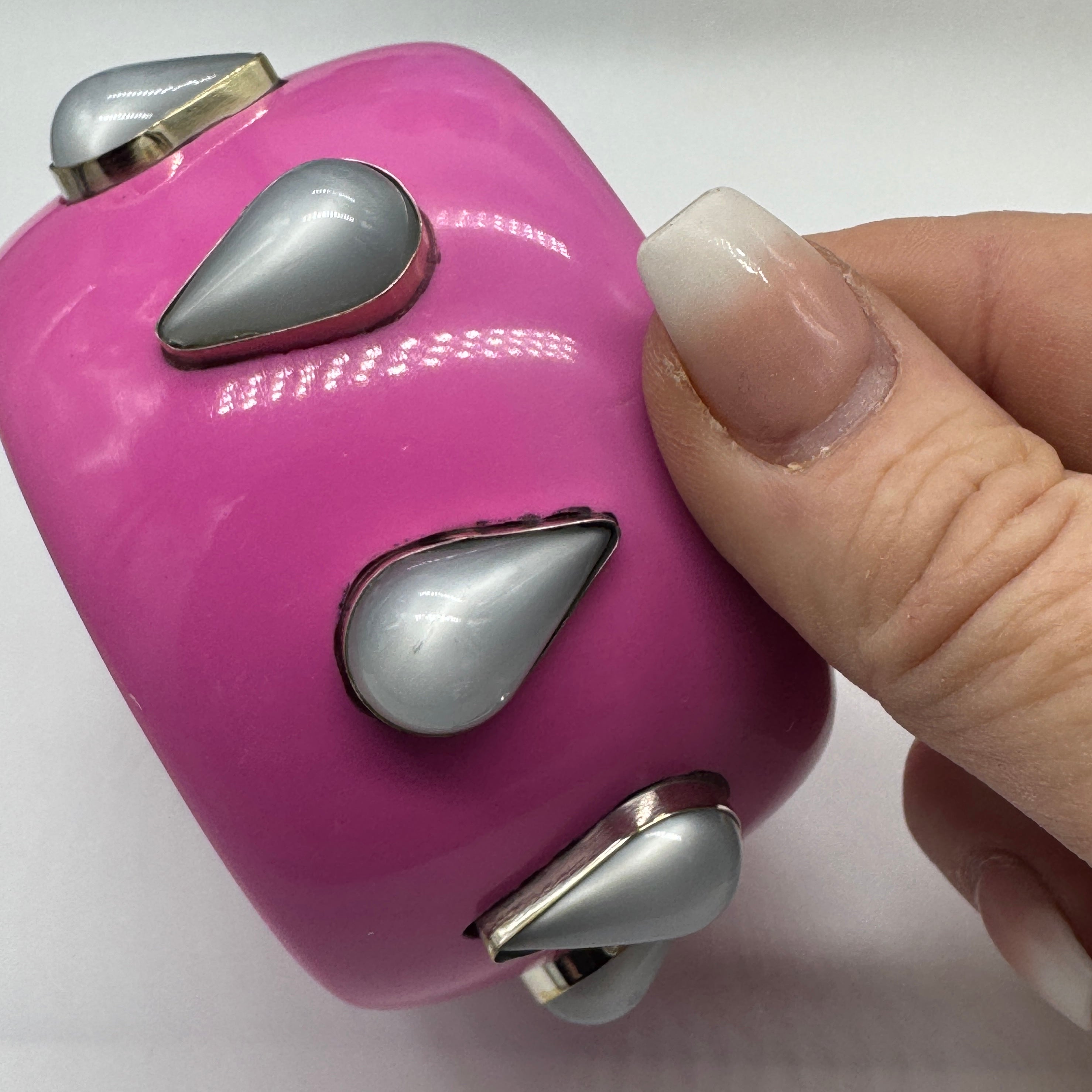 PRE-ORDER Pink & Ice Moonglow Bangle Bracelet (Ships in 4-5 weeks)