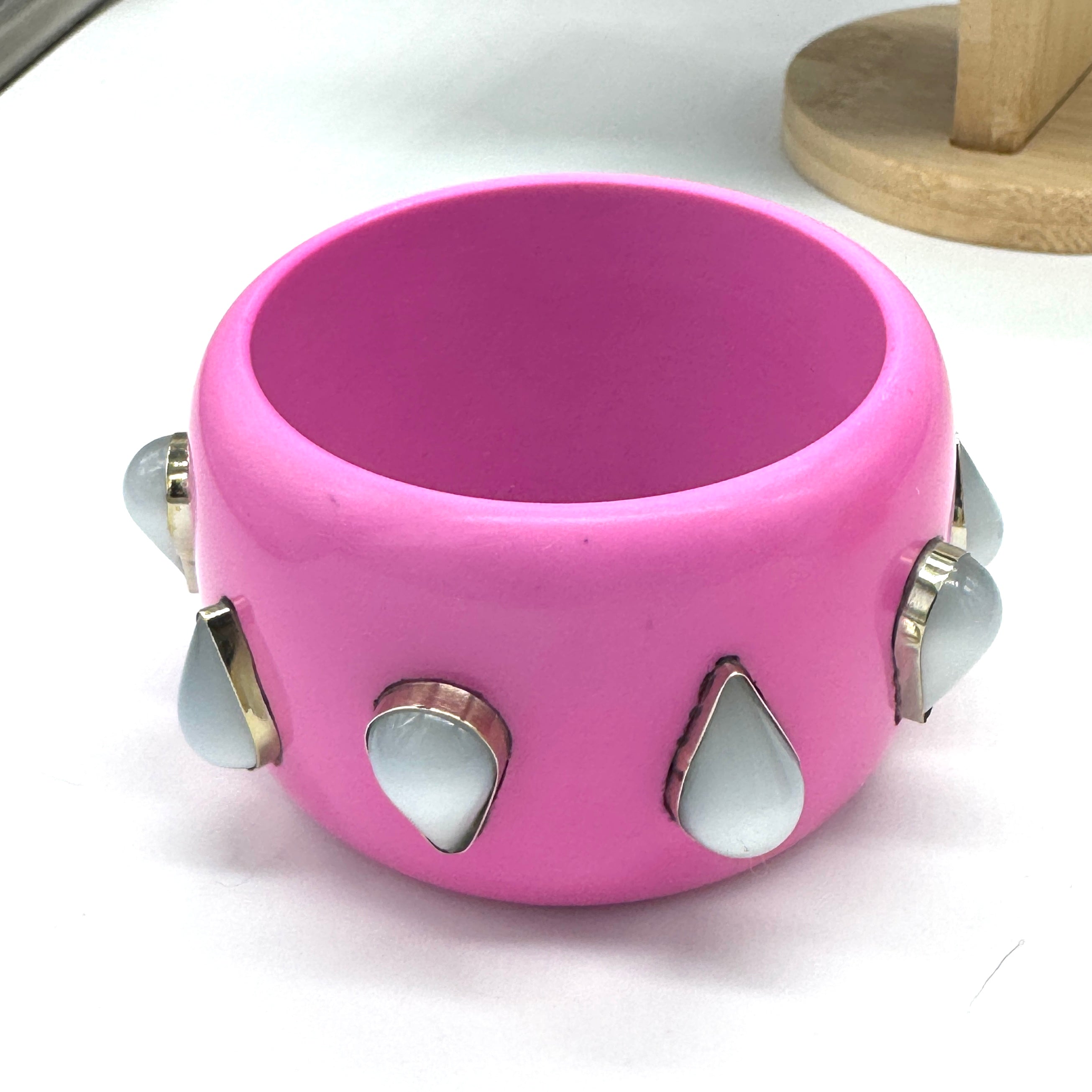 PRE-ORDER Pink & Ice Moonglow Bangle Bracelet (Ships in 4-5 weeks)