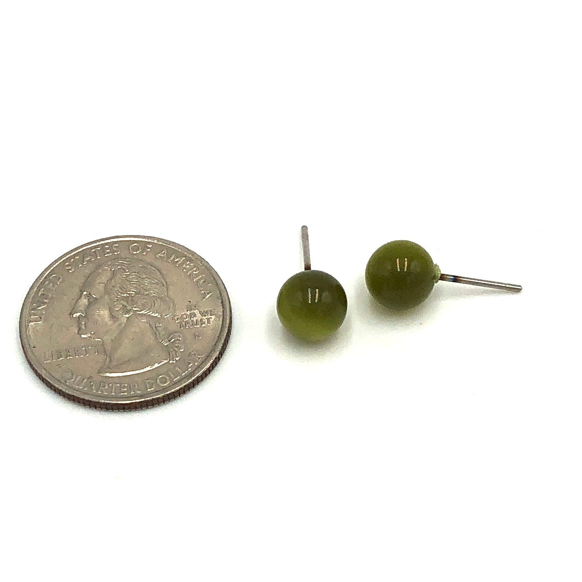 Olive green 8mm studs