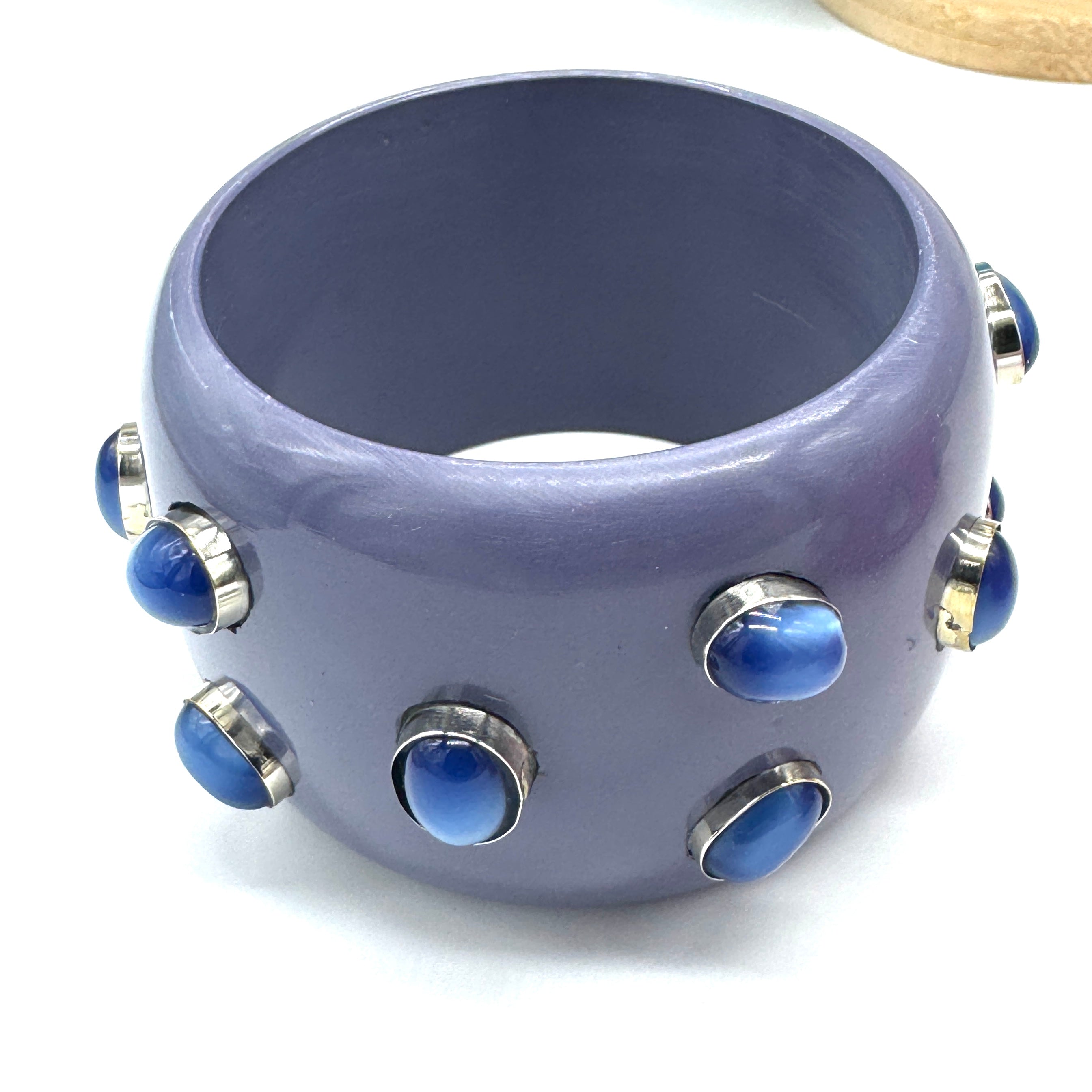 Plum & Blue Moonglow Bangle Bracelet