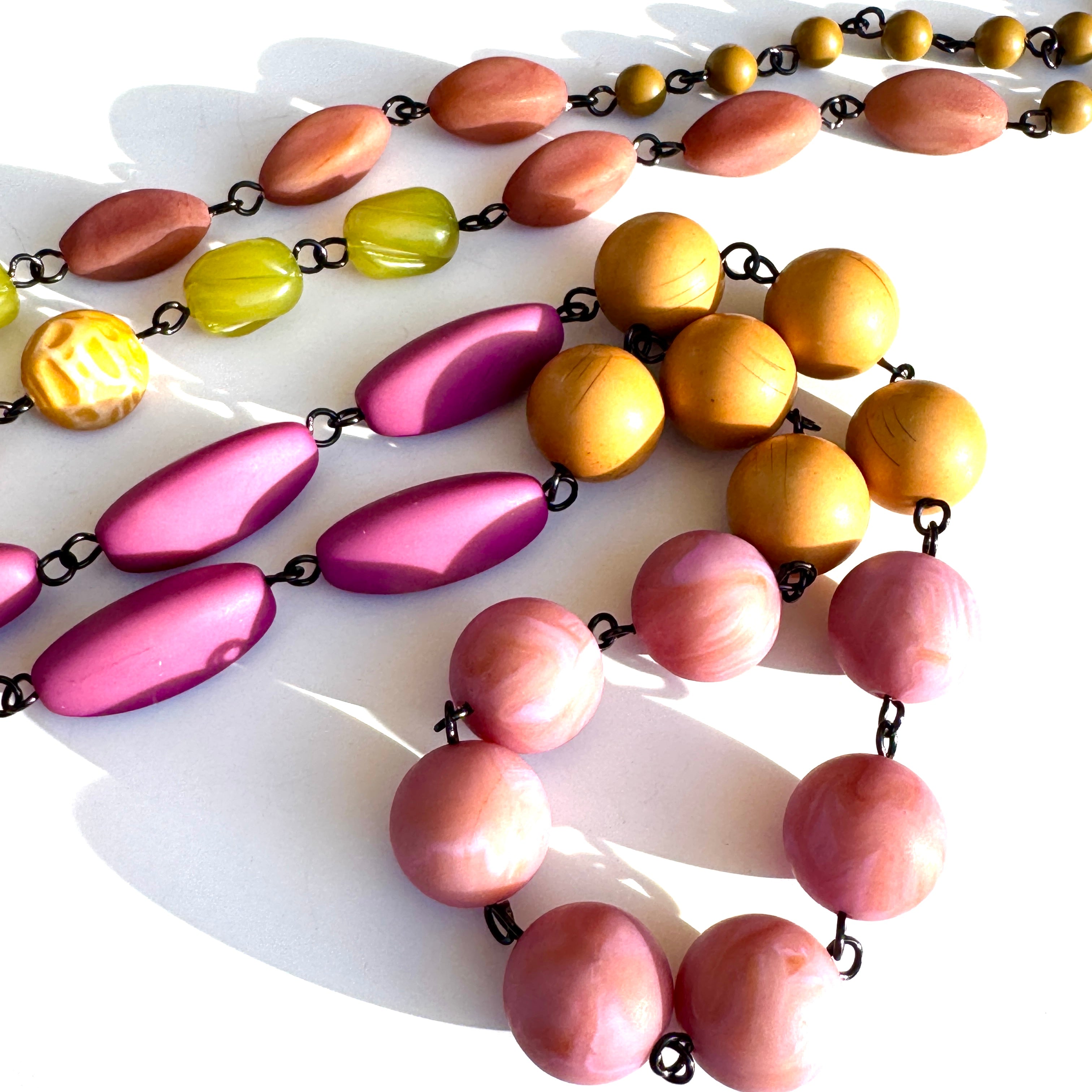 Canyon Bloom Rosary-chained Rope Necklace*