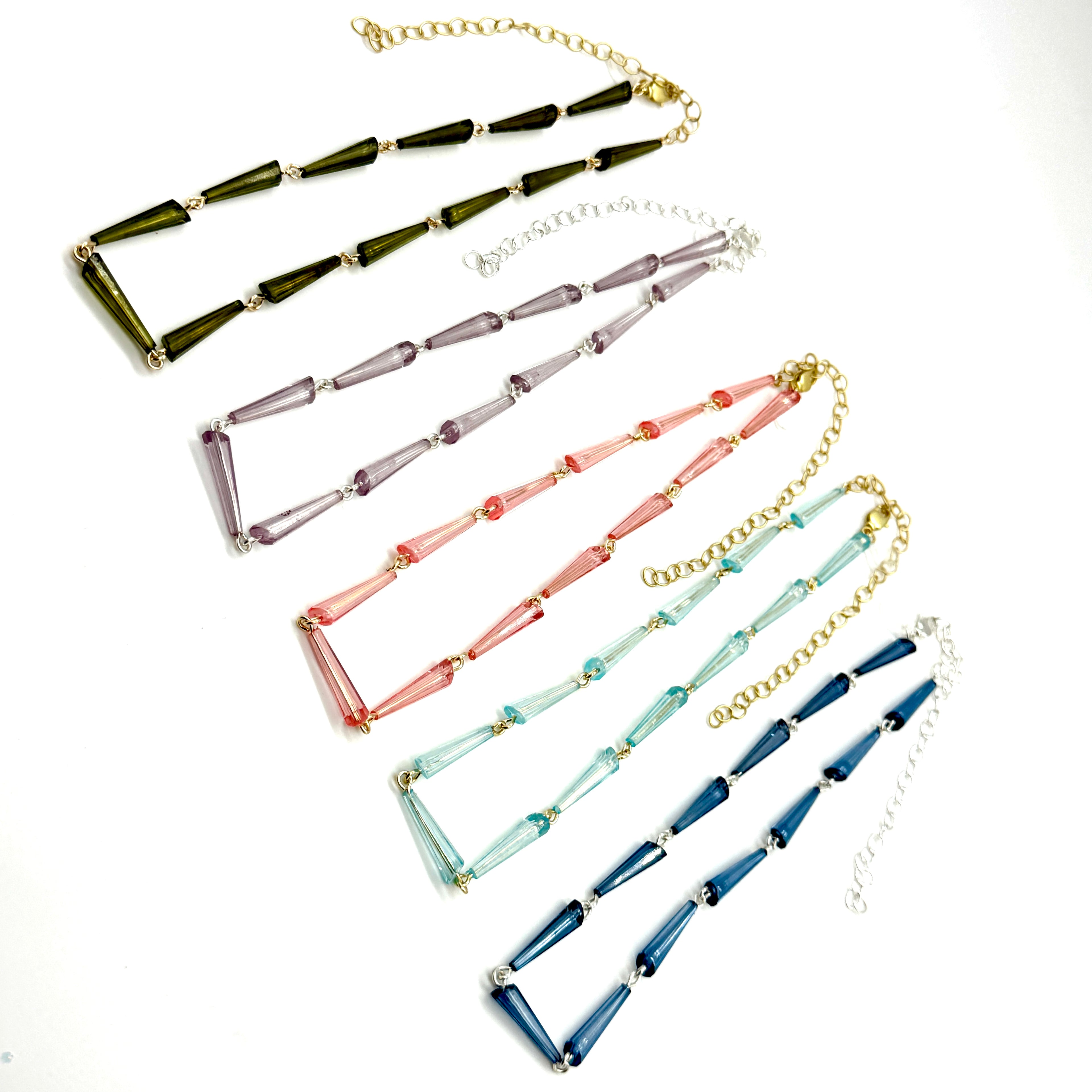 Tapered Prism Amelia Necklace
