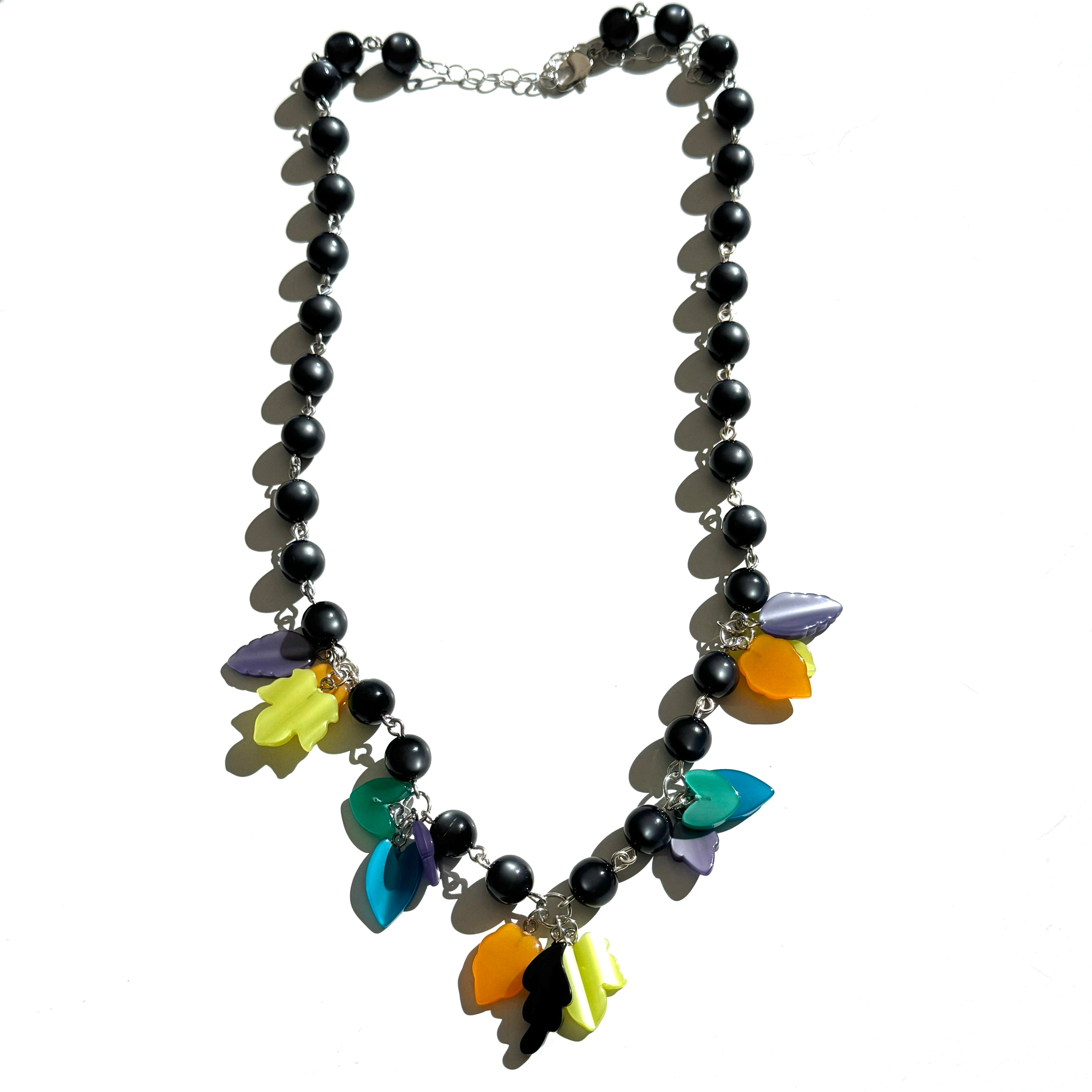 Enchanted Moonglow Leaves Necklace