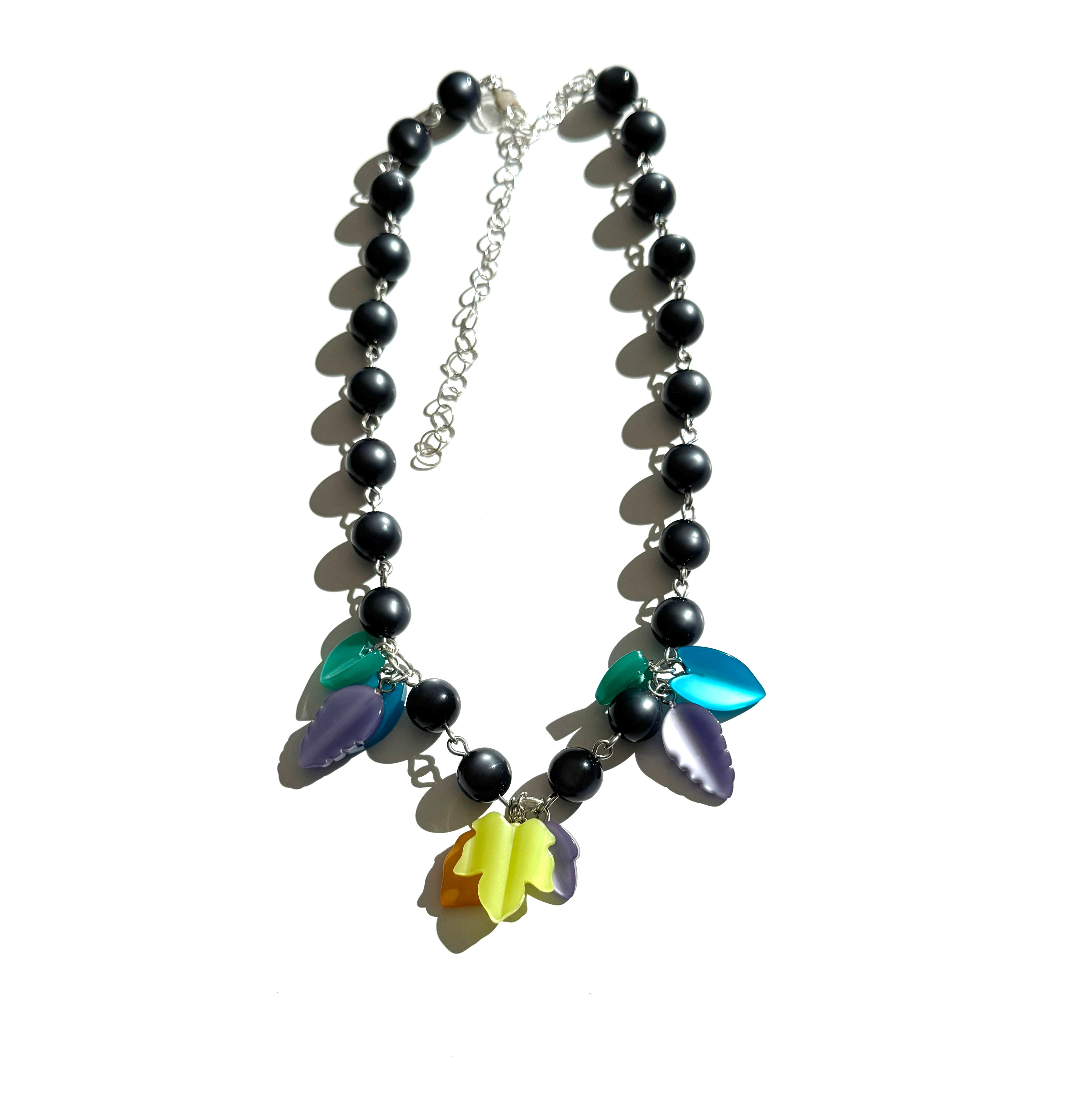 Enchanted Moonglow Leaves Necklace