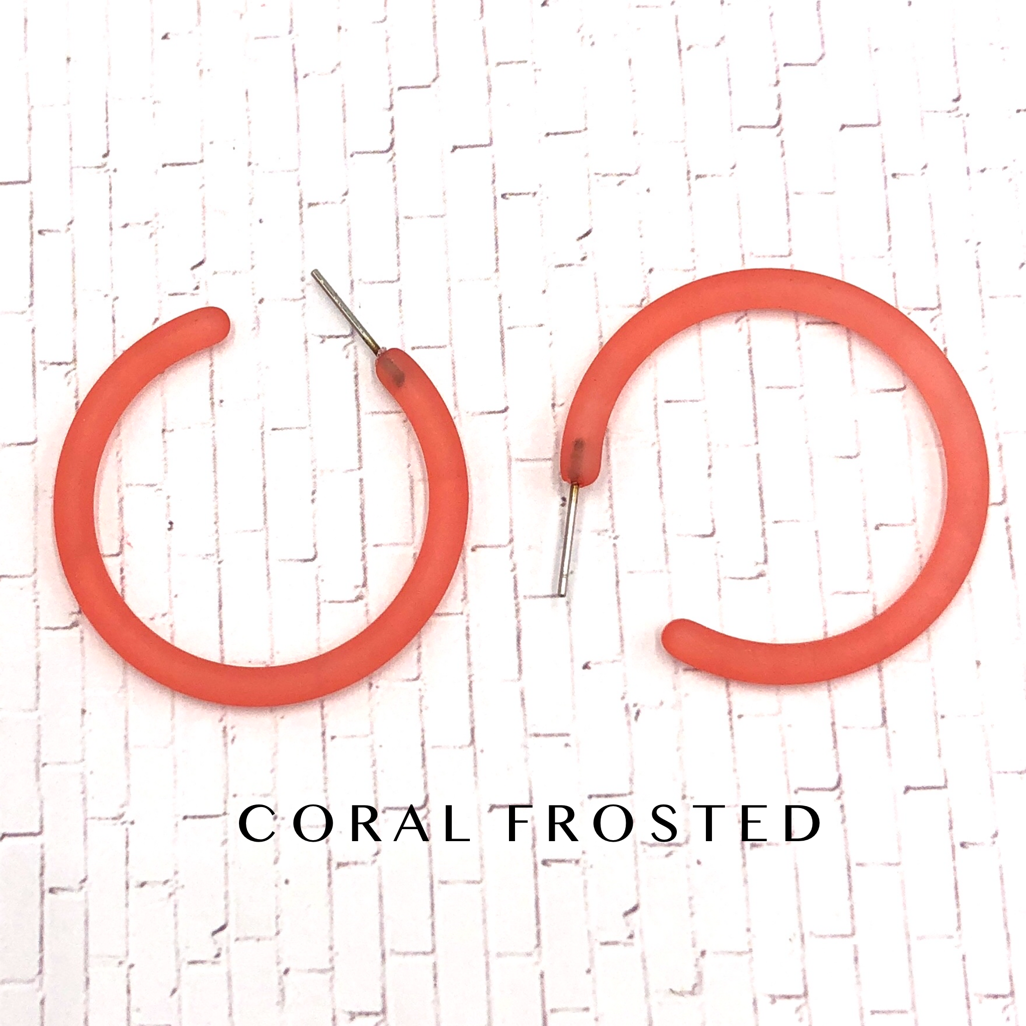 Jelly Tube Hoop Earrings - Large 1.5"