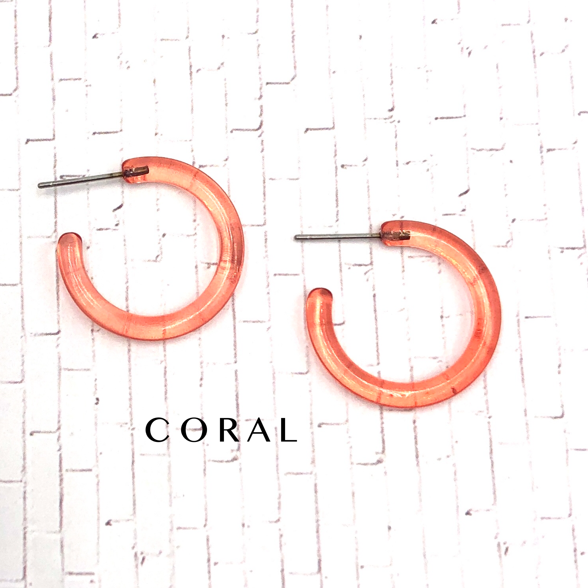 Jelly Tube Hoop Earrings - 1" Small