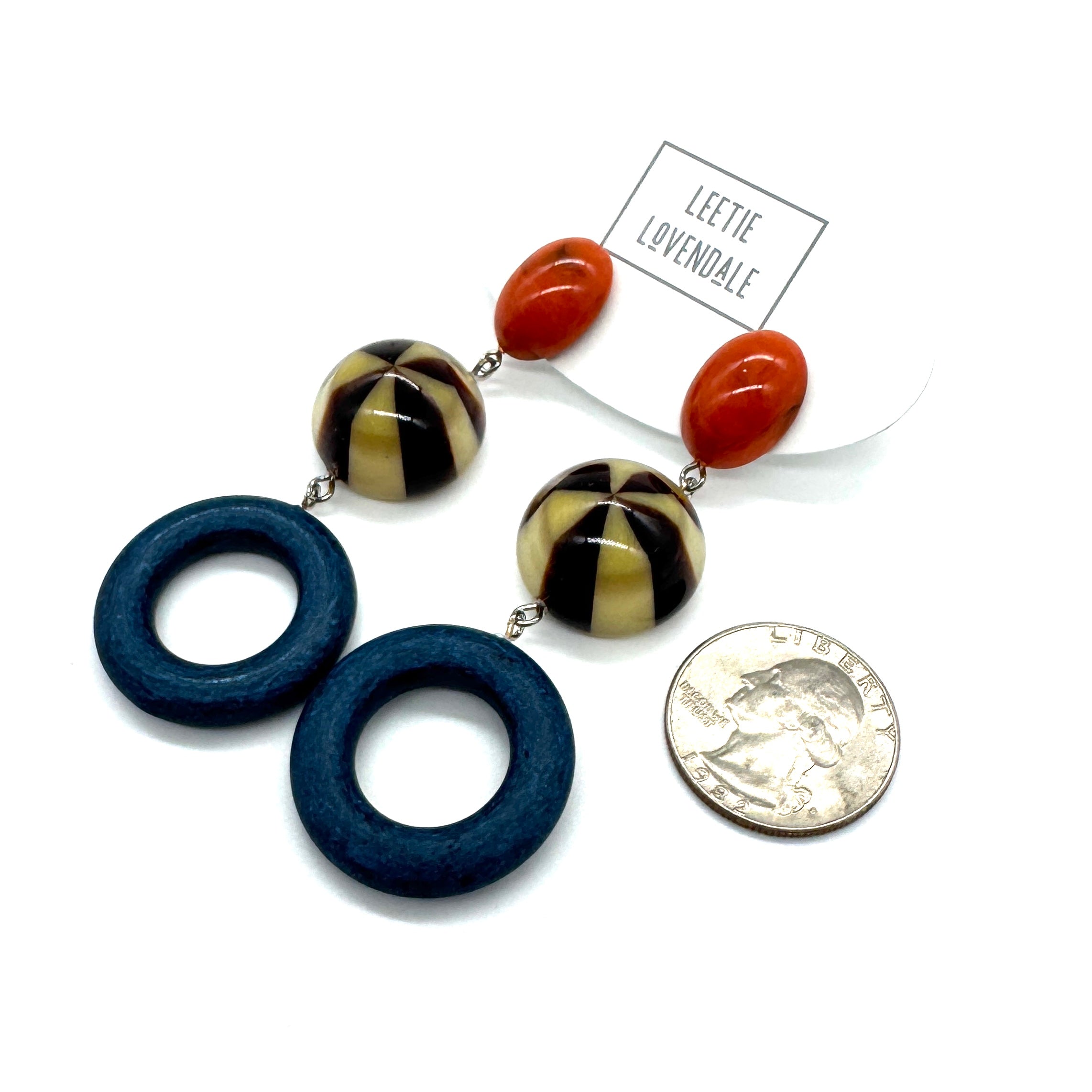 Royal Jester Tri Dot Earrings