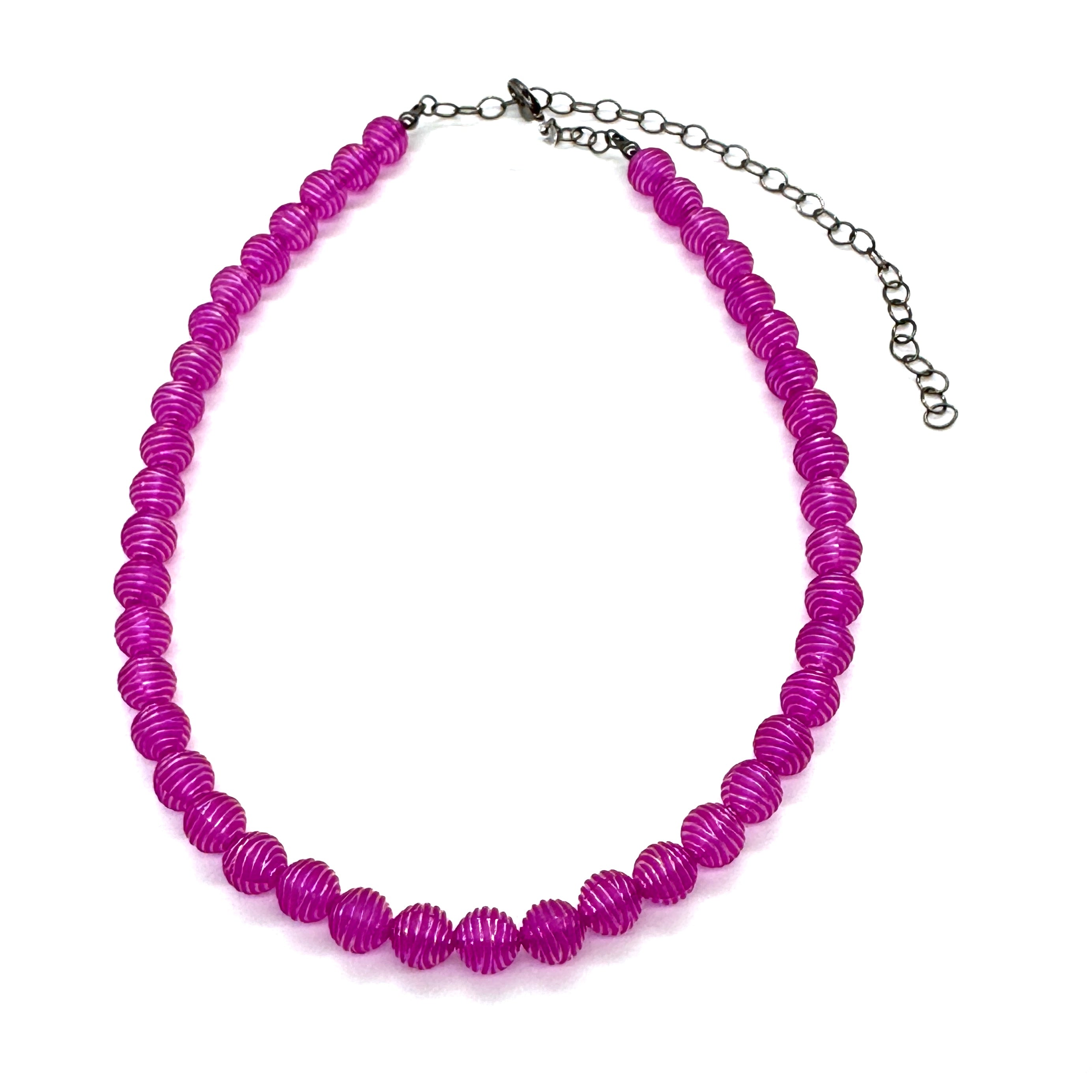 Hot Pink Zebra Marco Necklace