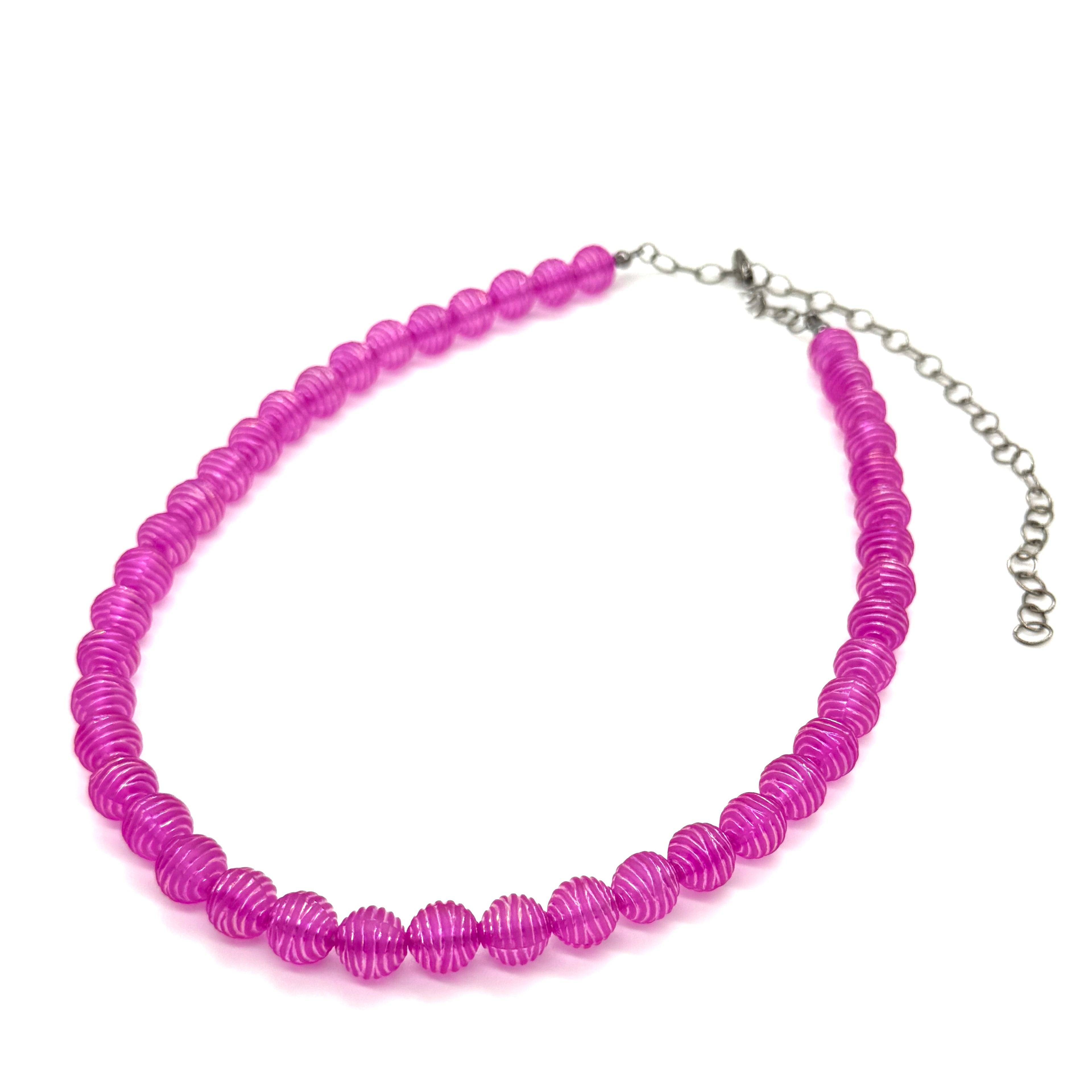 Hot Pink Zebra Marco Necklace