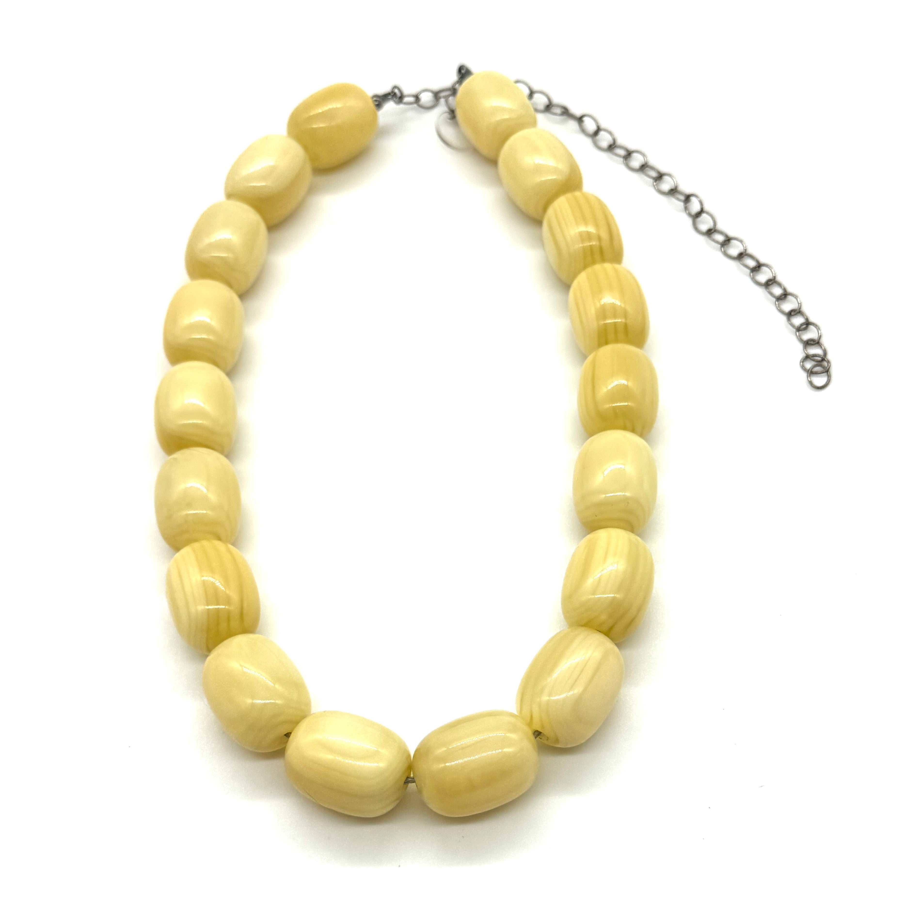 Marbled Cream Marco Necklace