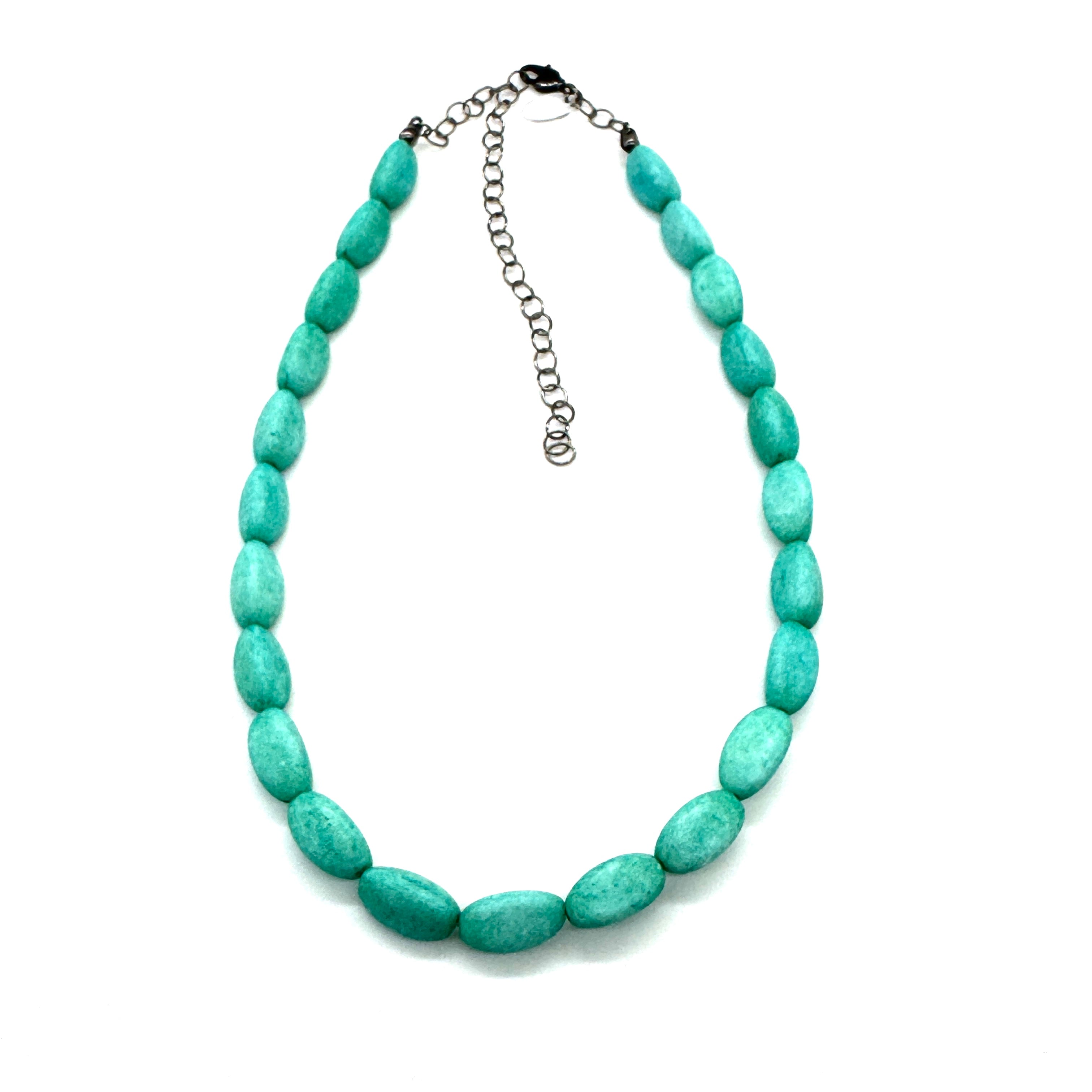 Pebbled Teal Marco Necklace