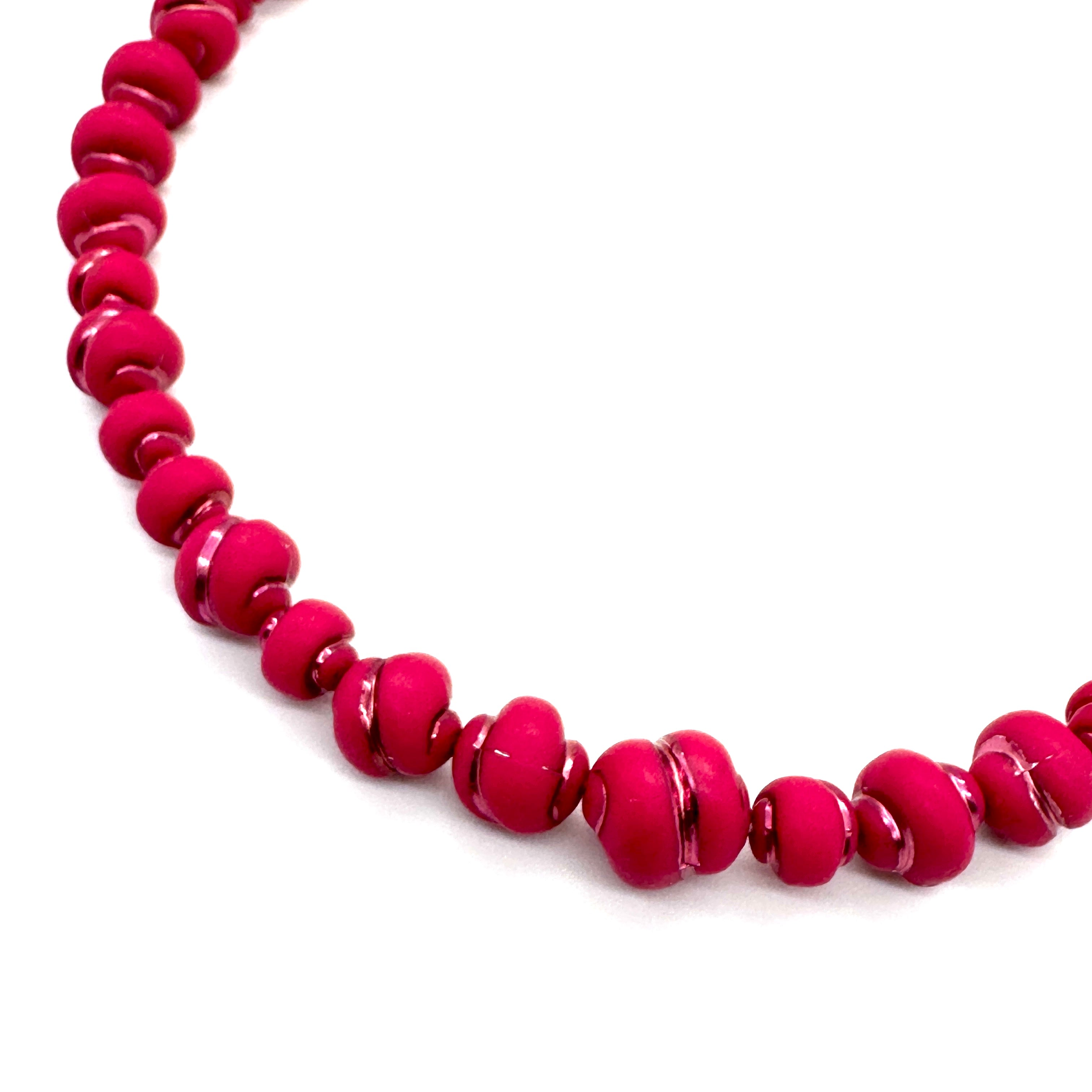 Pink And Gold Nugget Marco Necklace