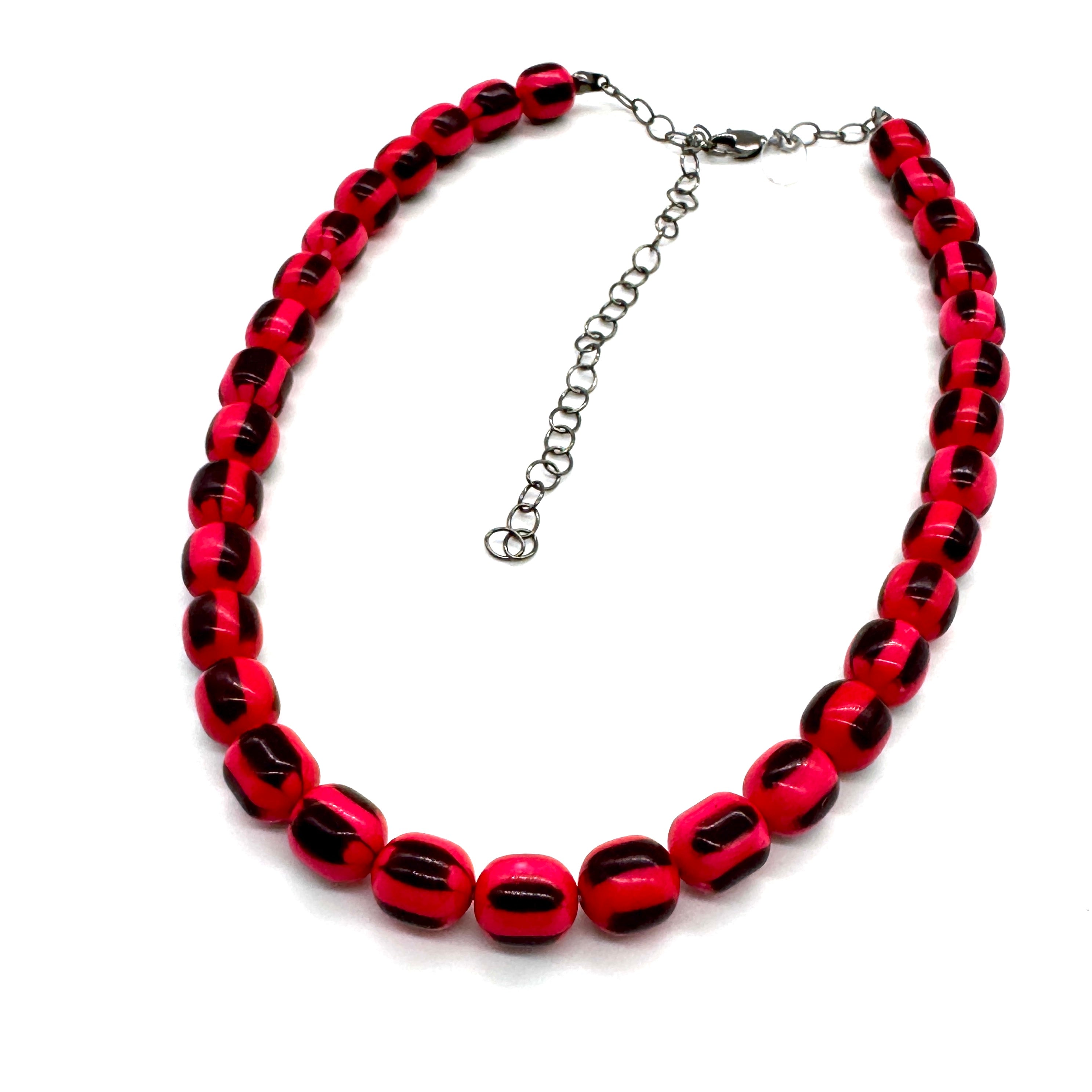 Bold Black and Pink Marco Necklace