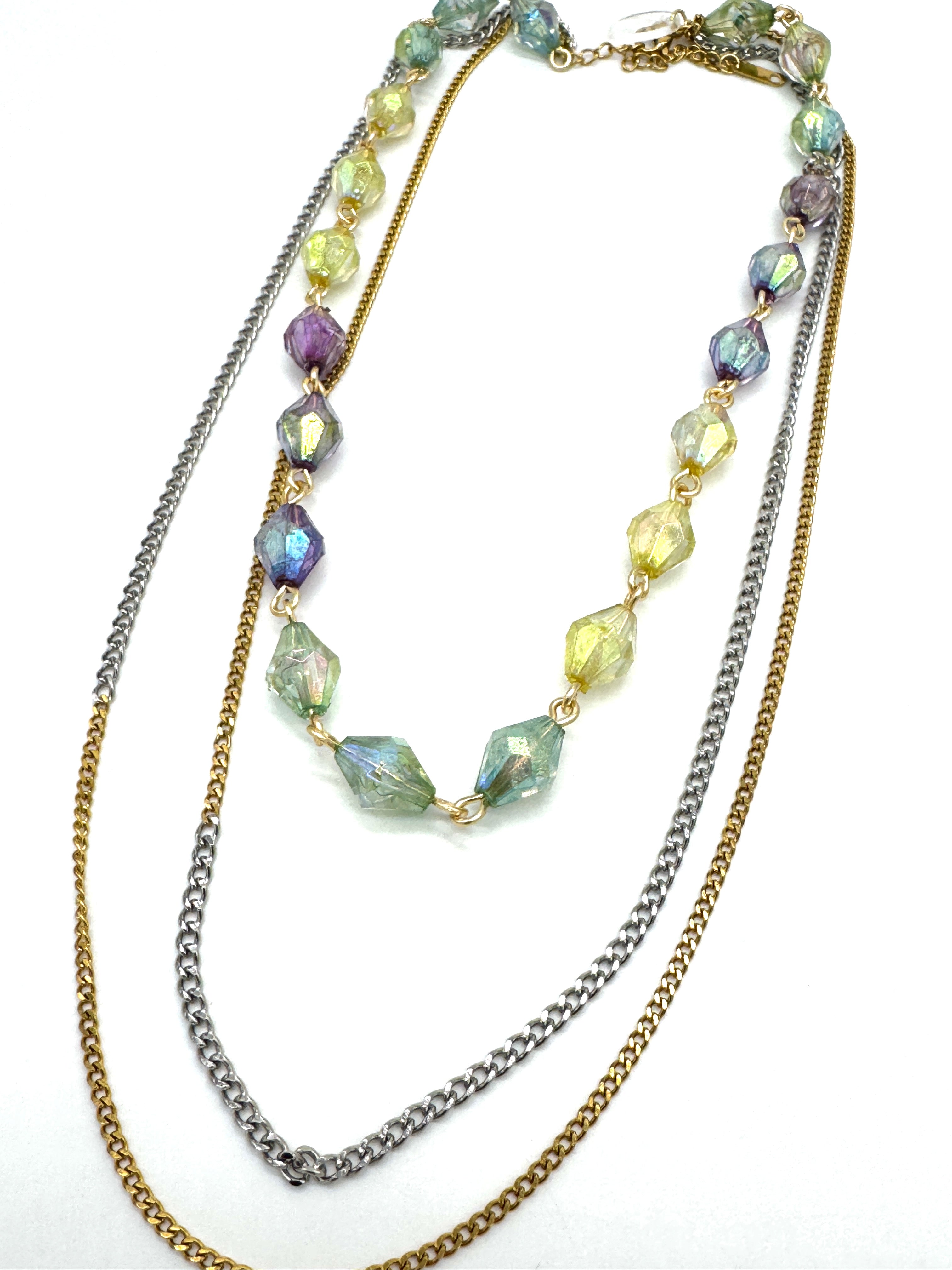 Mixed Signal Aura Trifecta Necklace