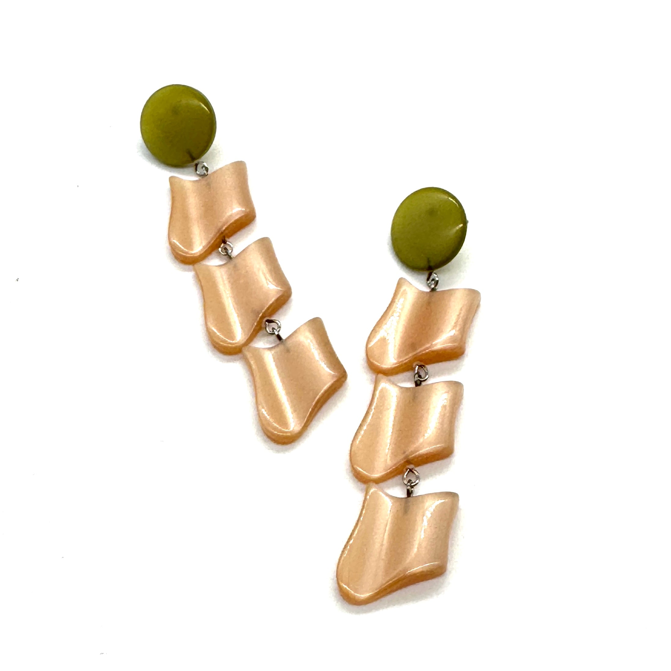 Olive & Sand Moonglow Earrings