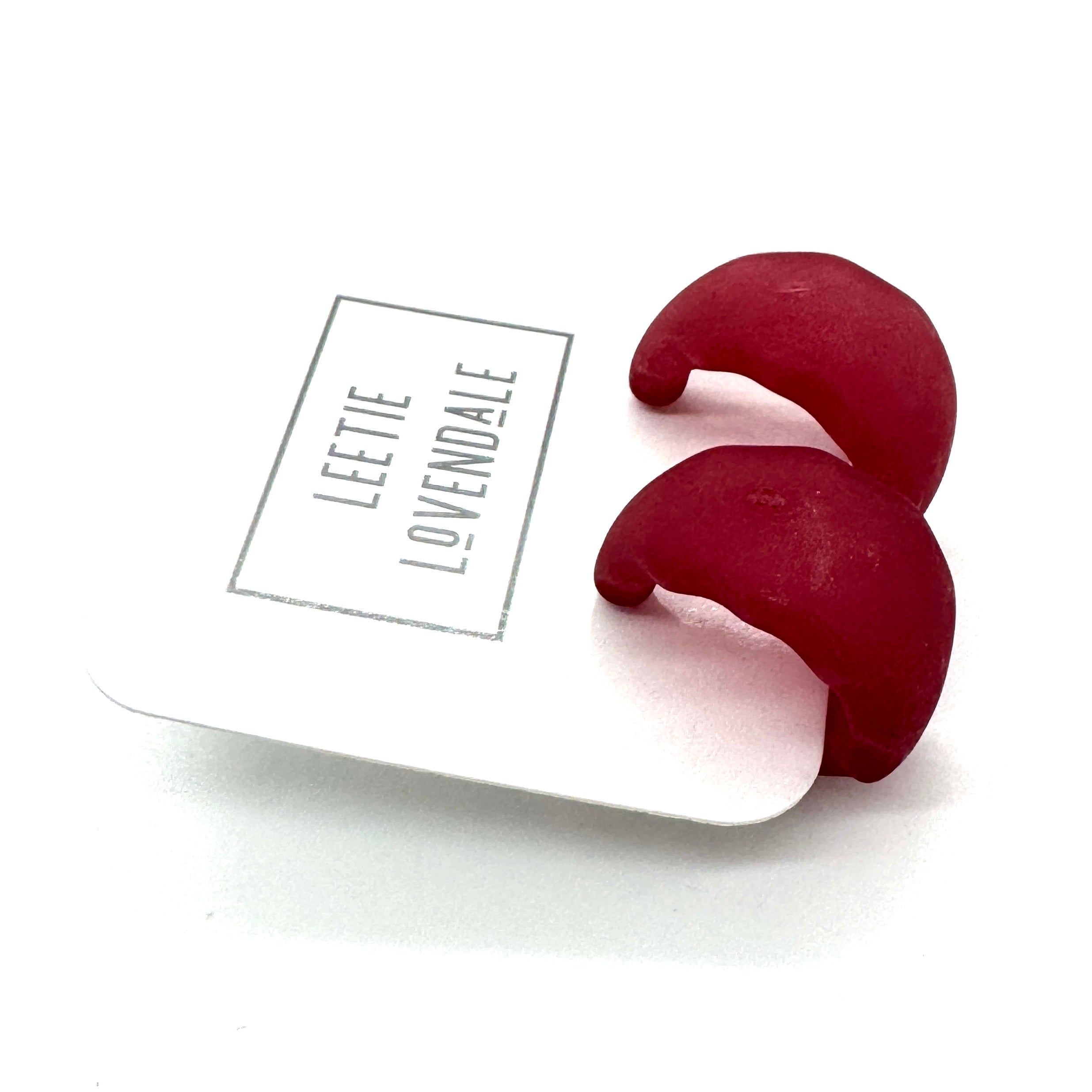 Frosted Ruffle Hoop Earrings