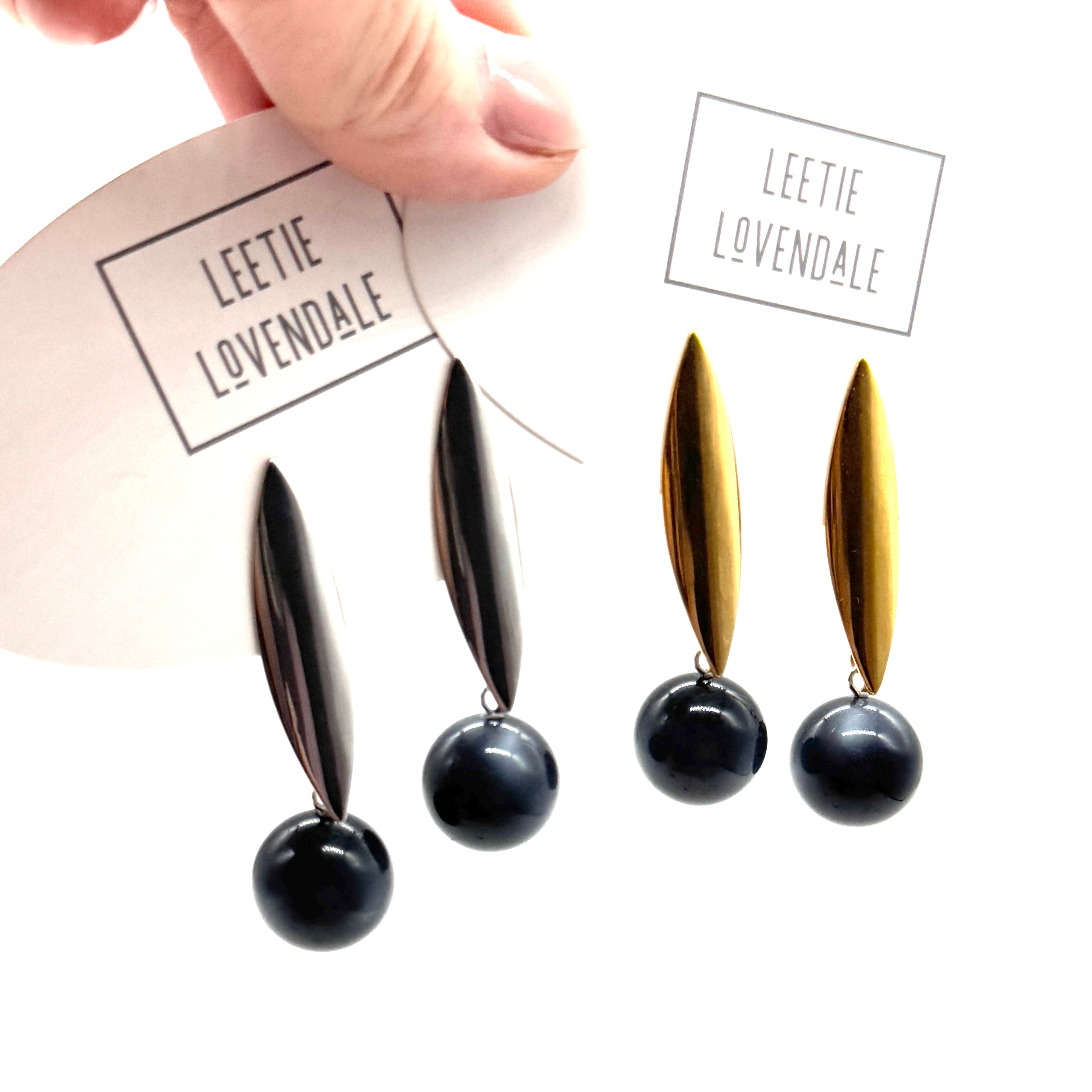 Eclipse Moonglow Pod Drop Earrings