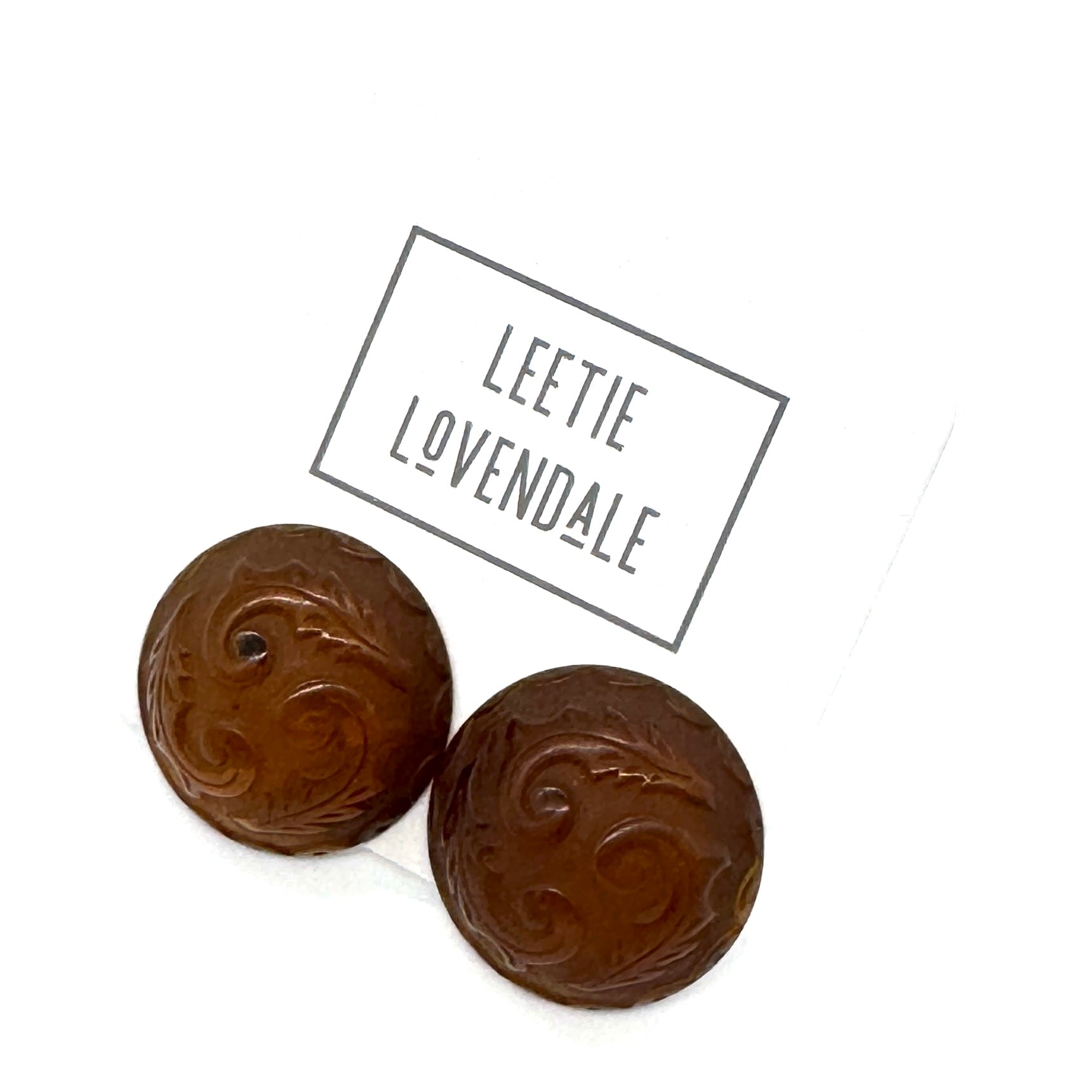 Holly Button Stud Earrings