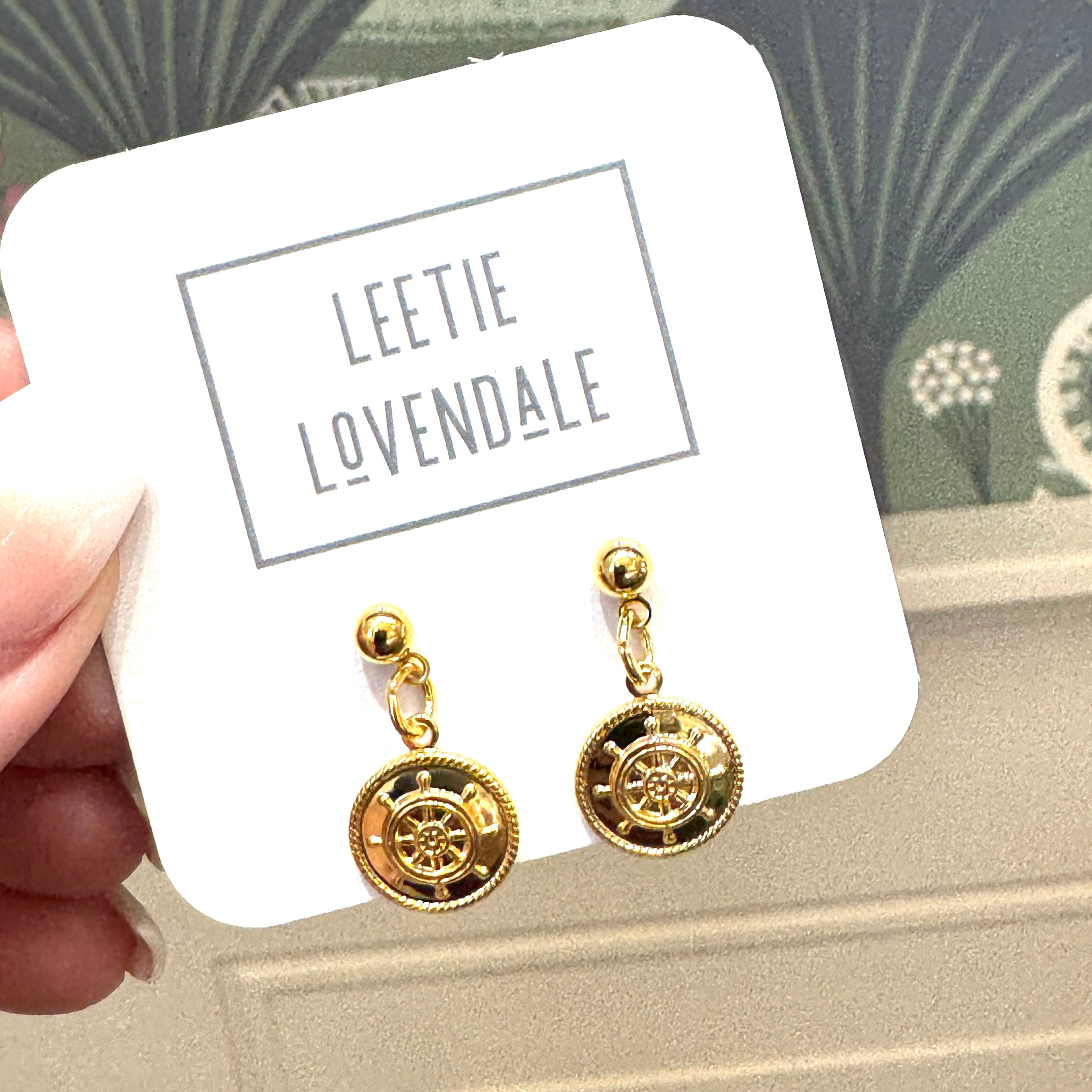 I Own a Yacht - Deadstock Gold Stud Earrings