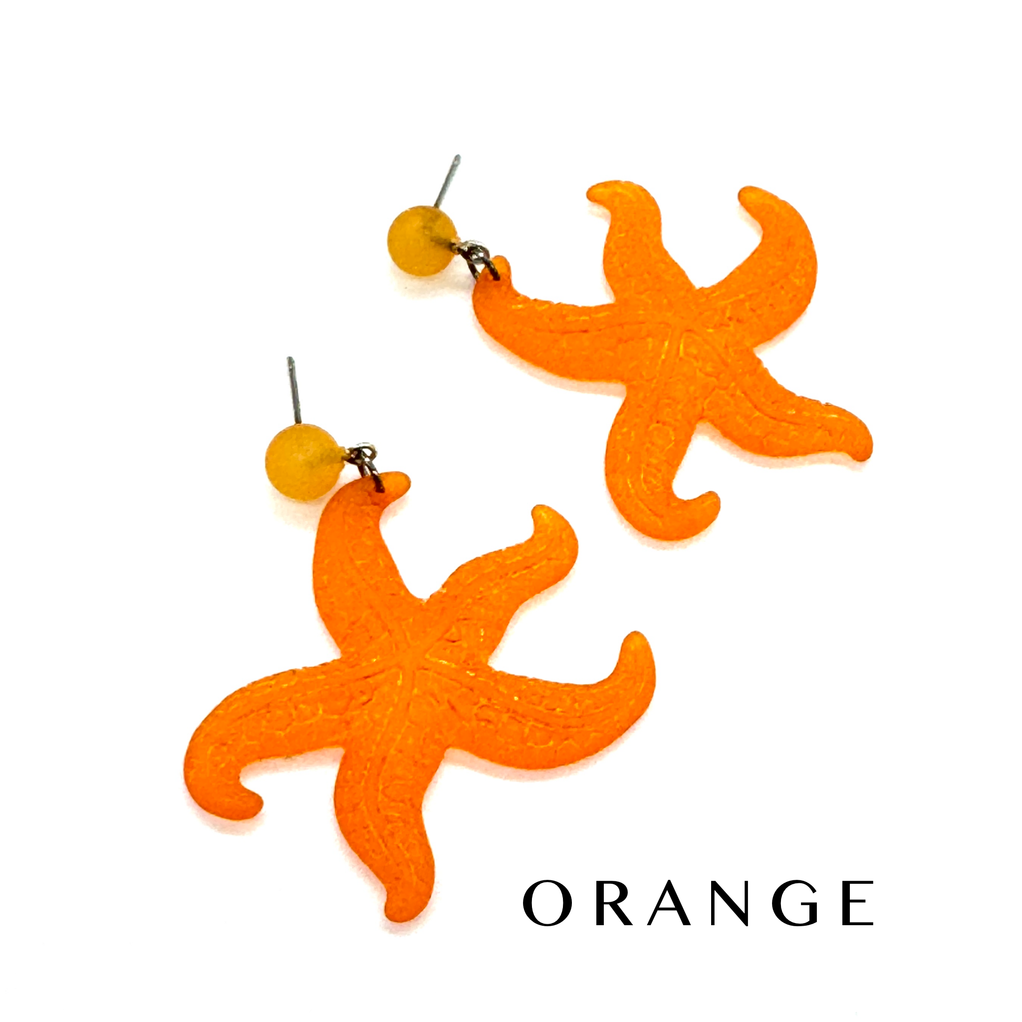 Frosty Starfish Drop Earrings