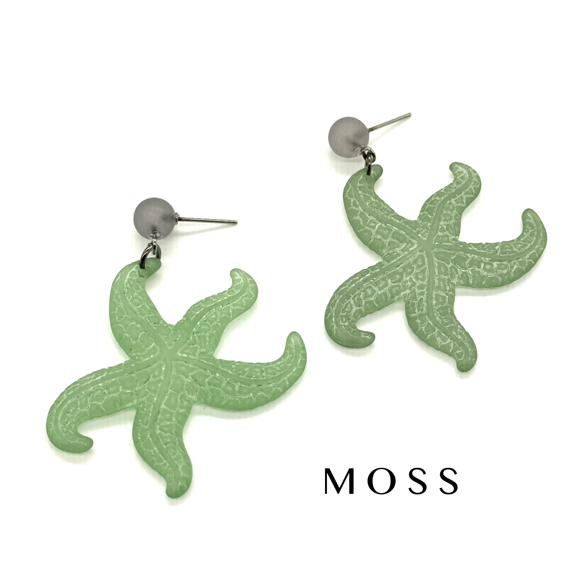 Frosty Starfish Drop Earrings