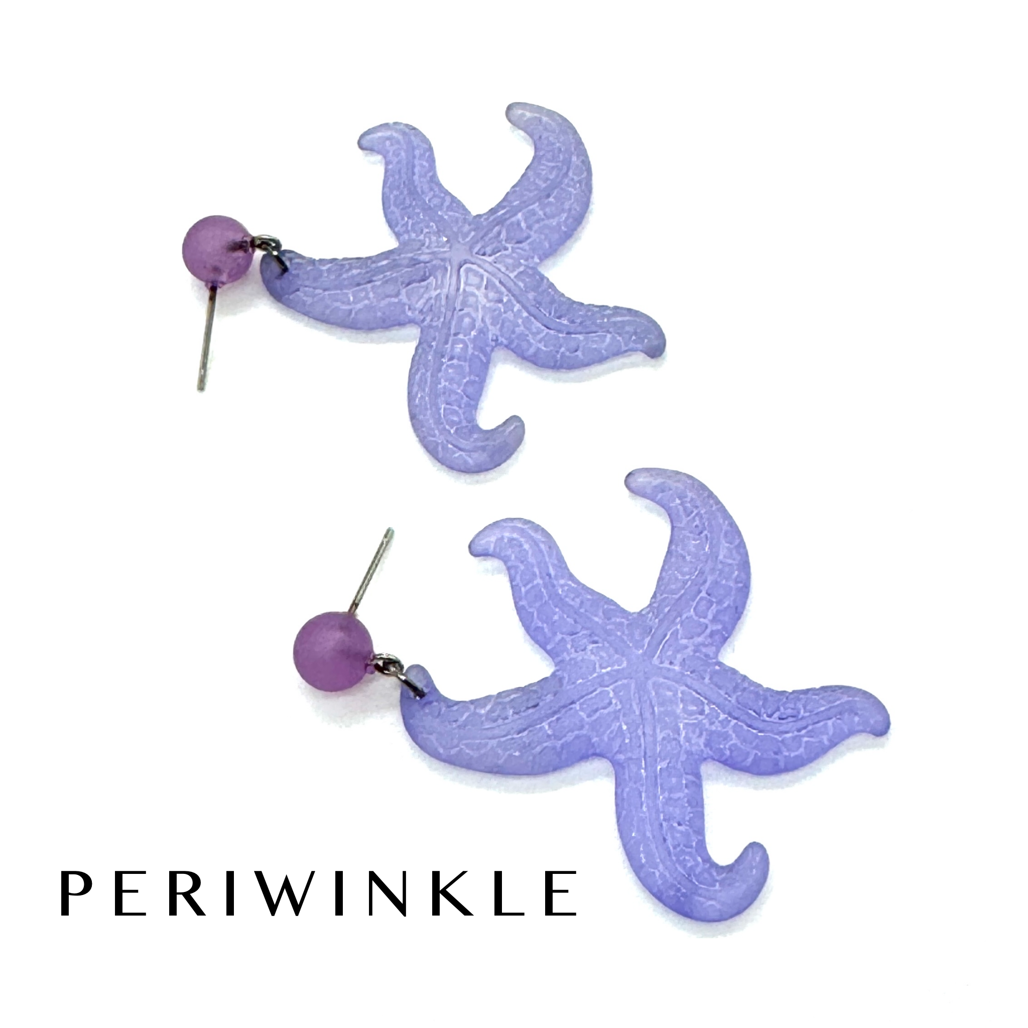 Frosty Starfish Drop Earrings