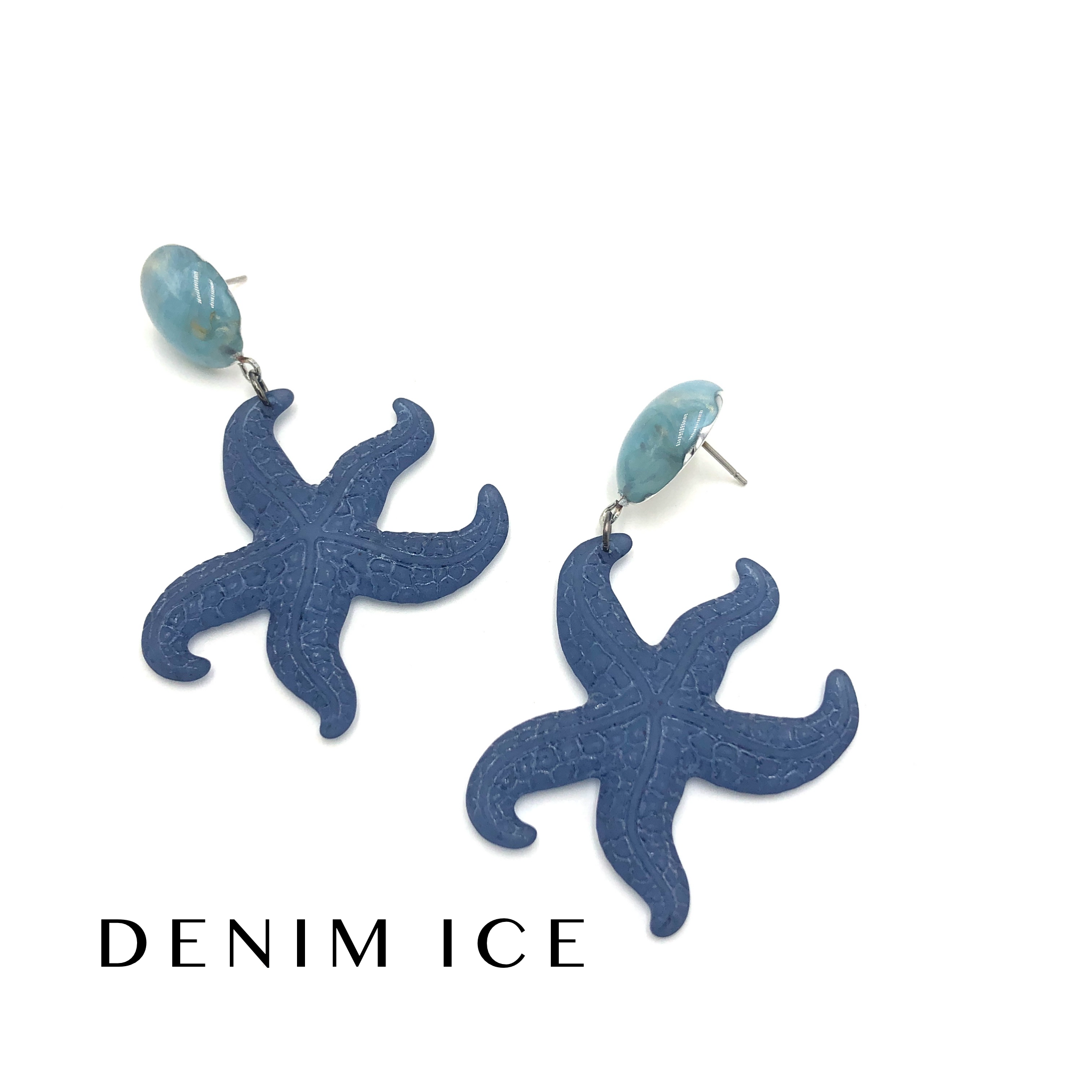 Frosty Starfish Drop Earrings