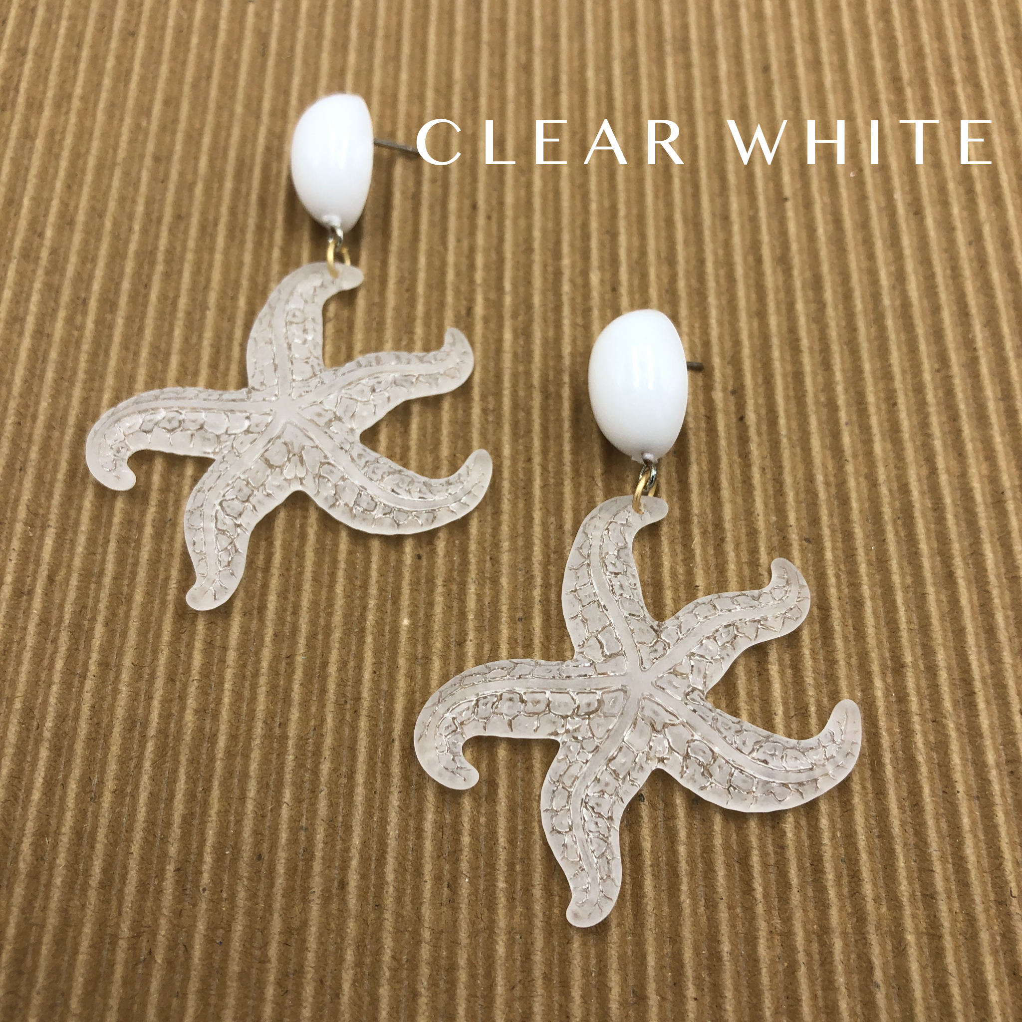 Frosty Starfish Drop Earrings