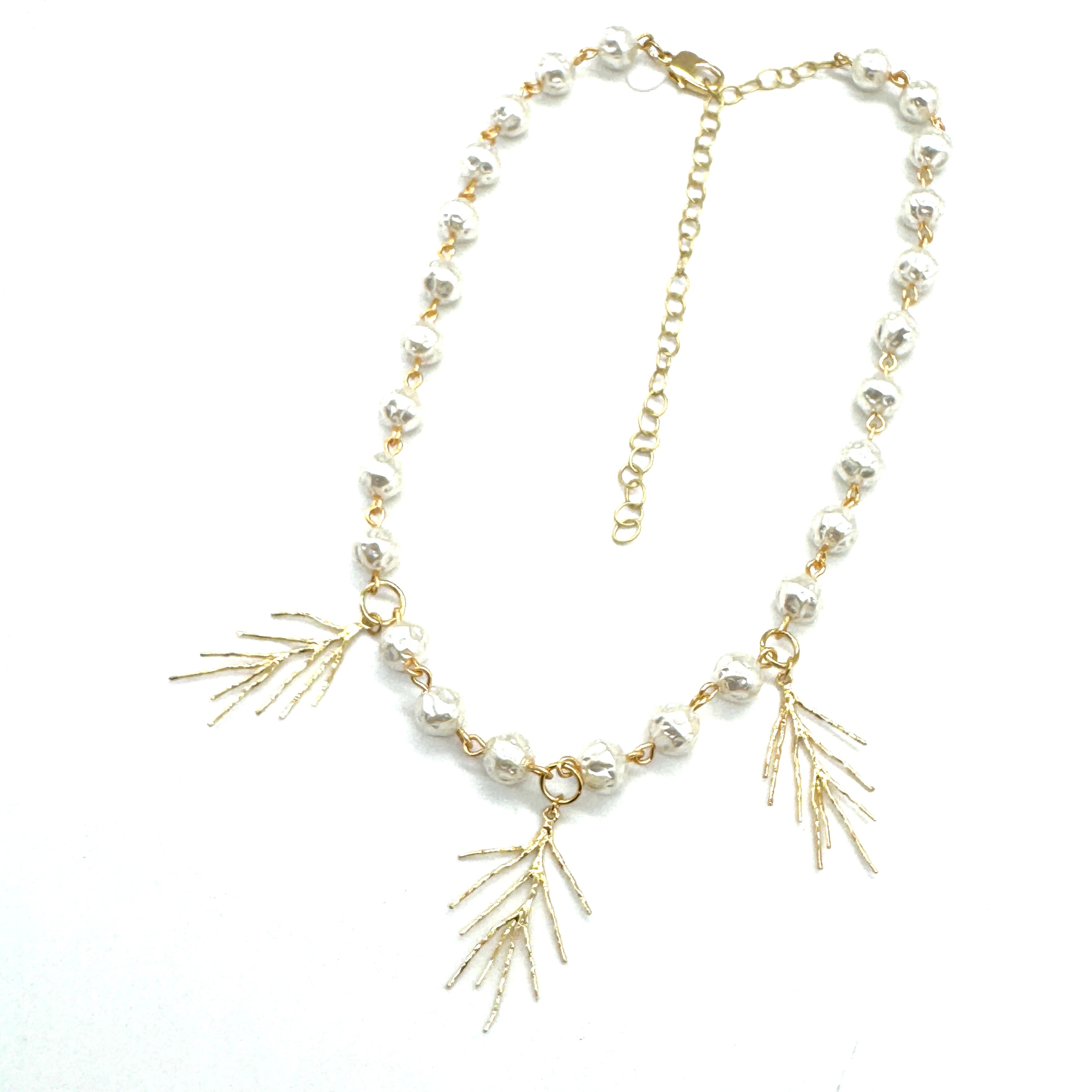 Winter Pine Pearl Necklace