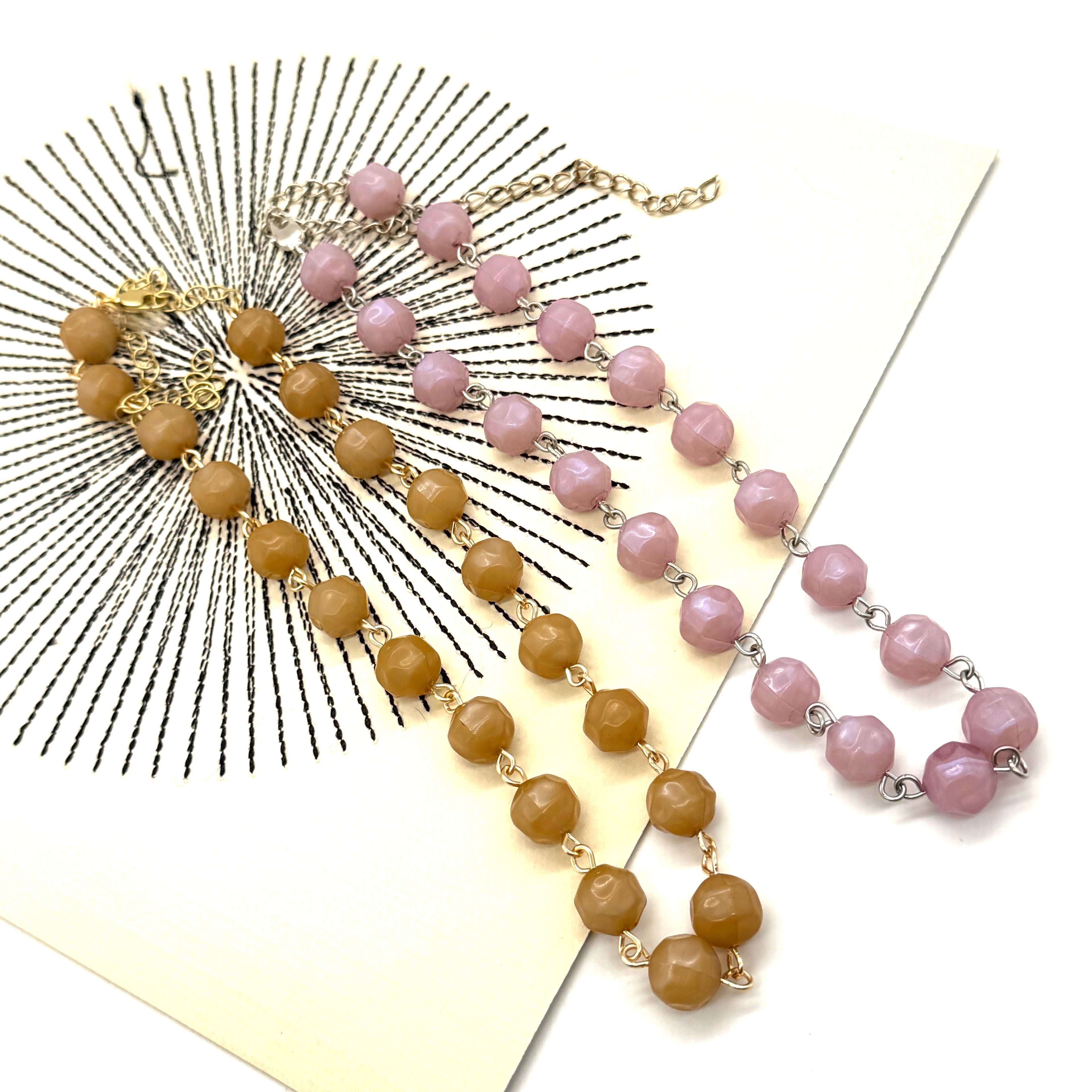 Dusty Petal Luster Amelia Necklace