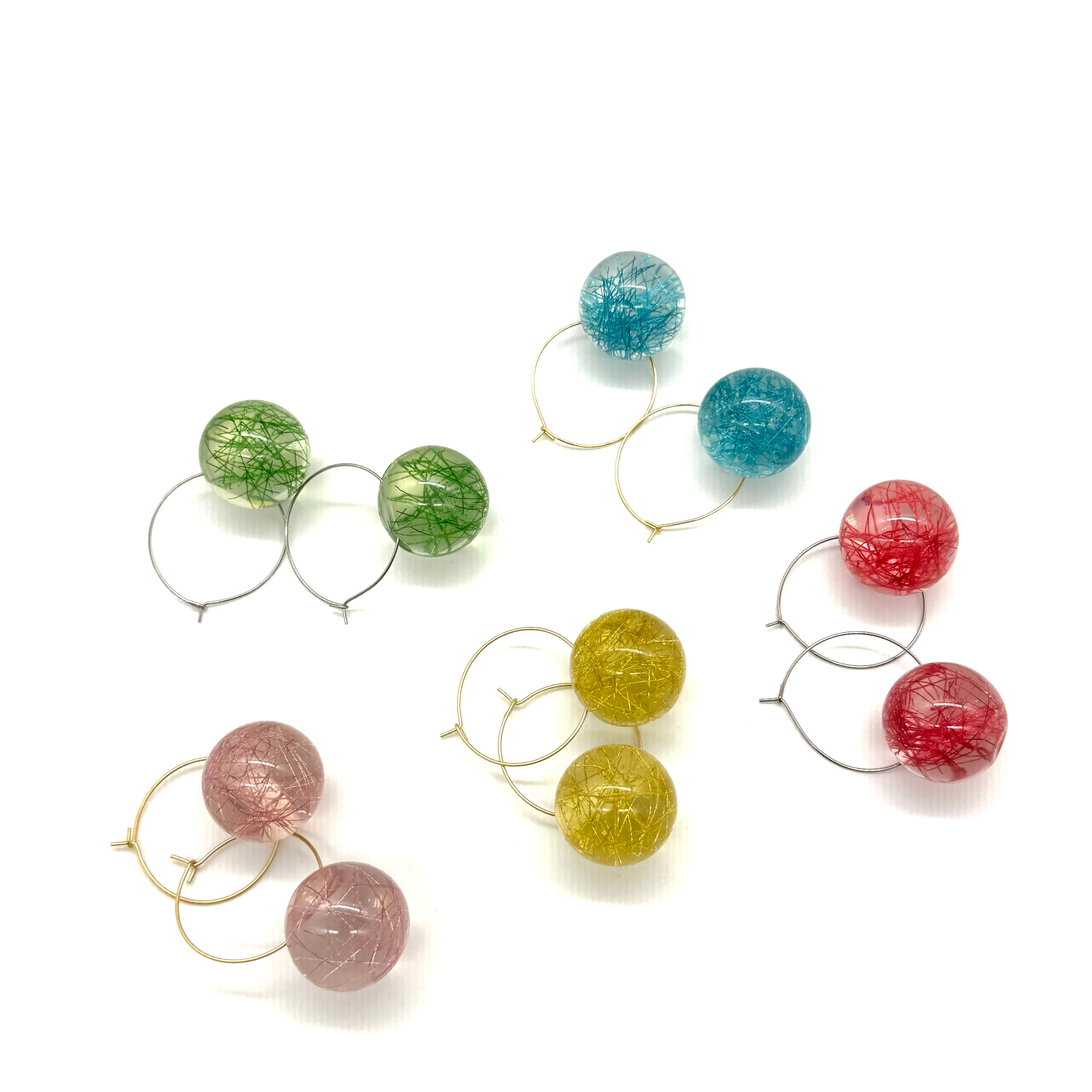 Confetti Orb Hoop Earrings