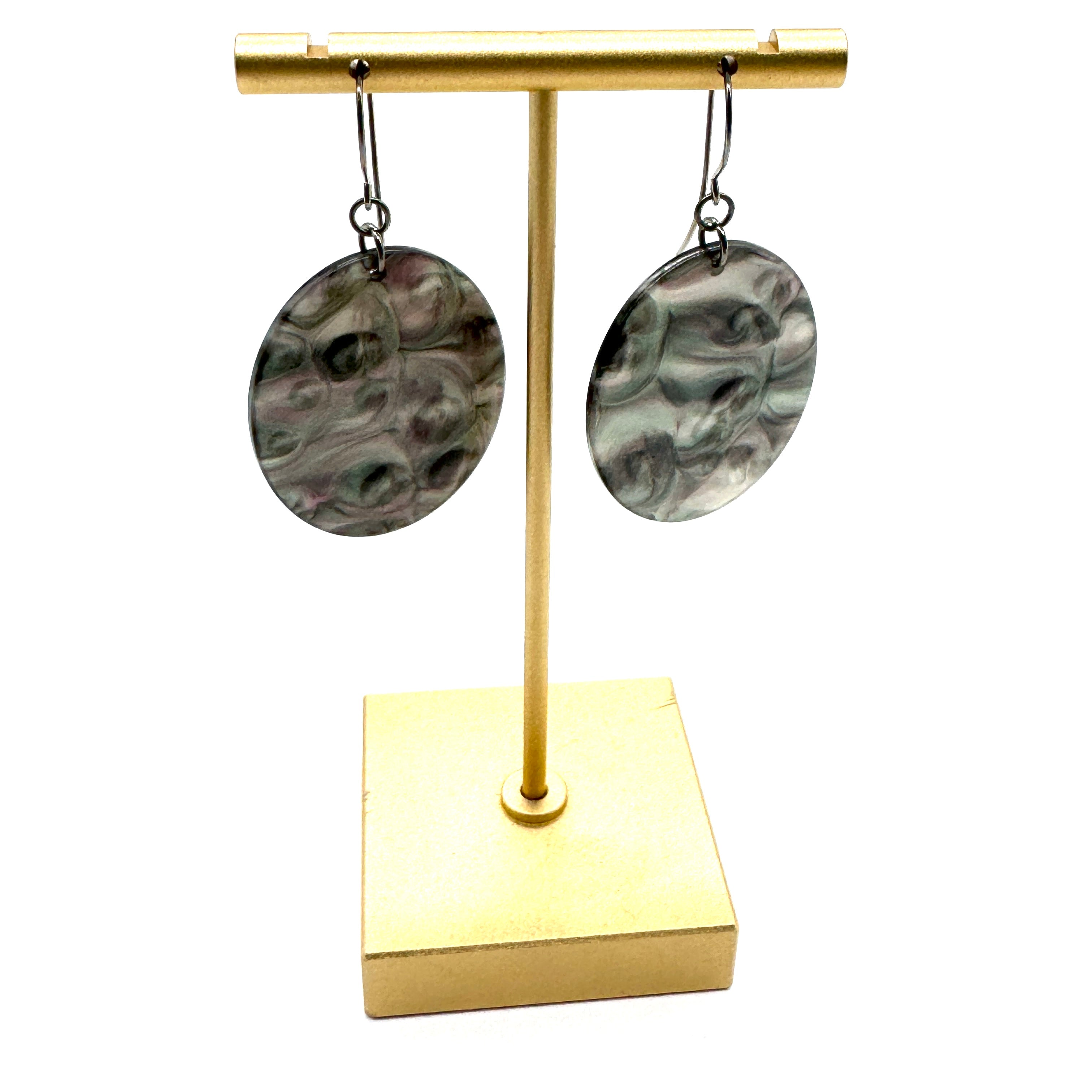 Moonlit Grey Gleam Earrings