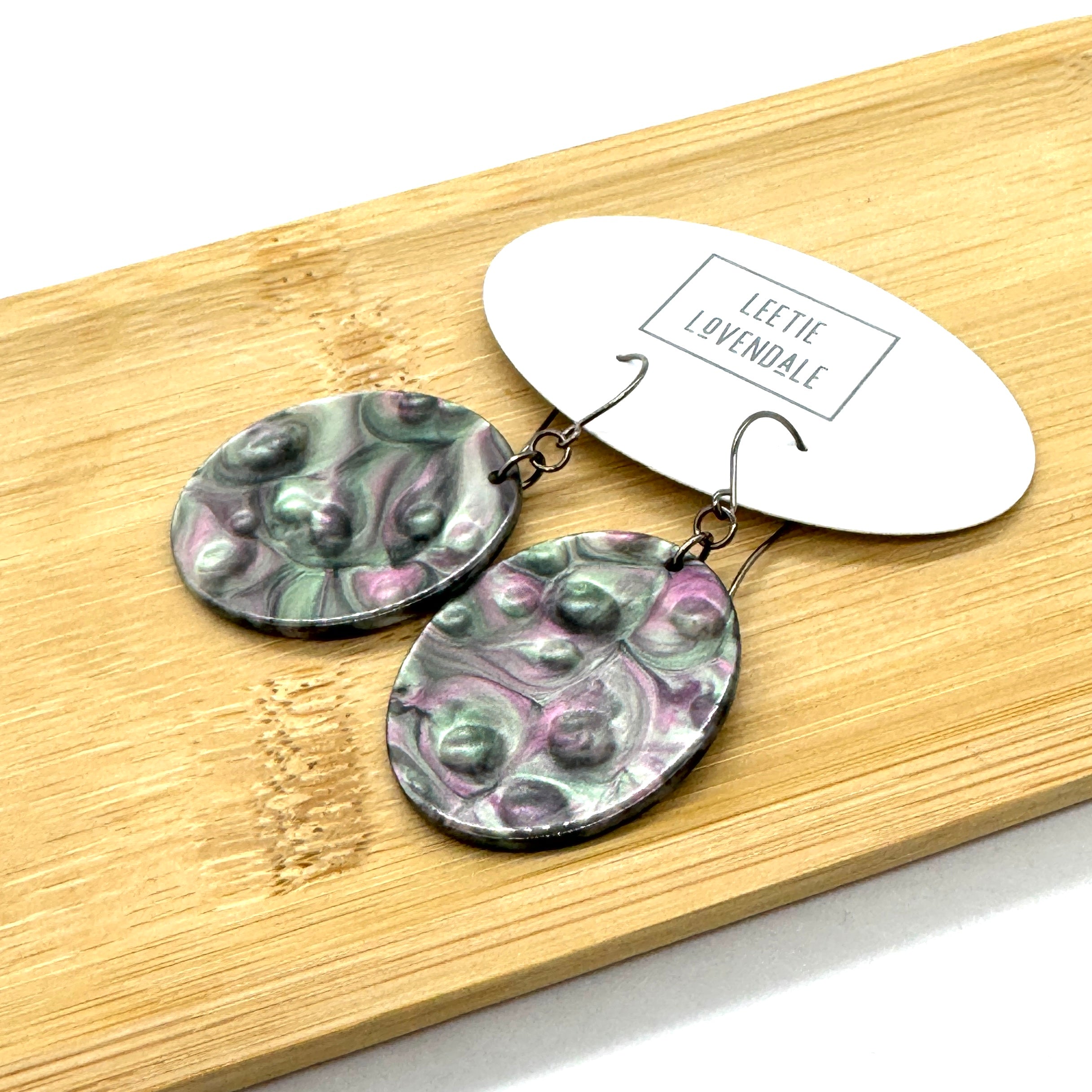 Moonlit Grey Gleam Earrings