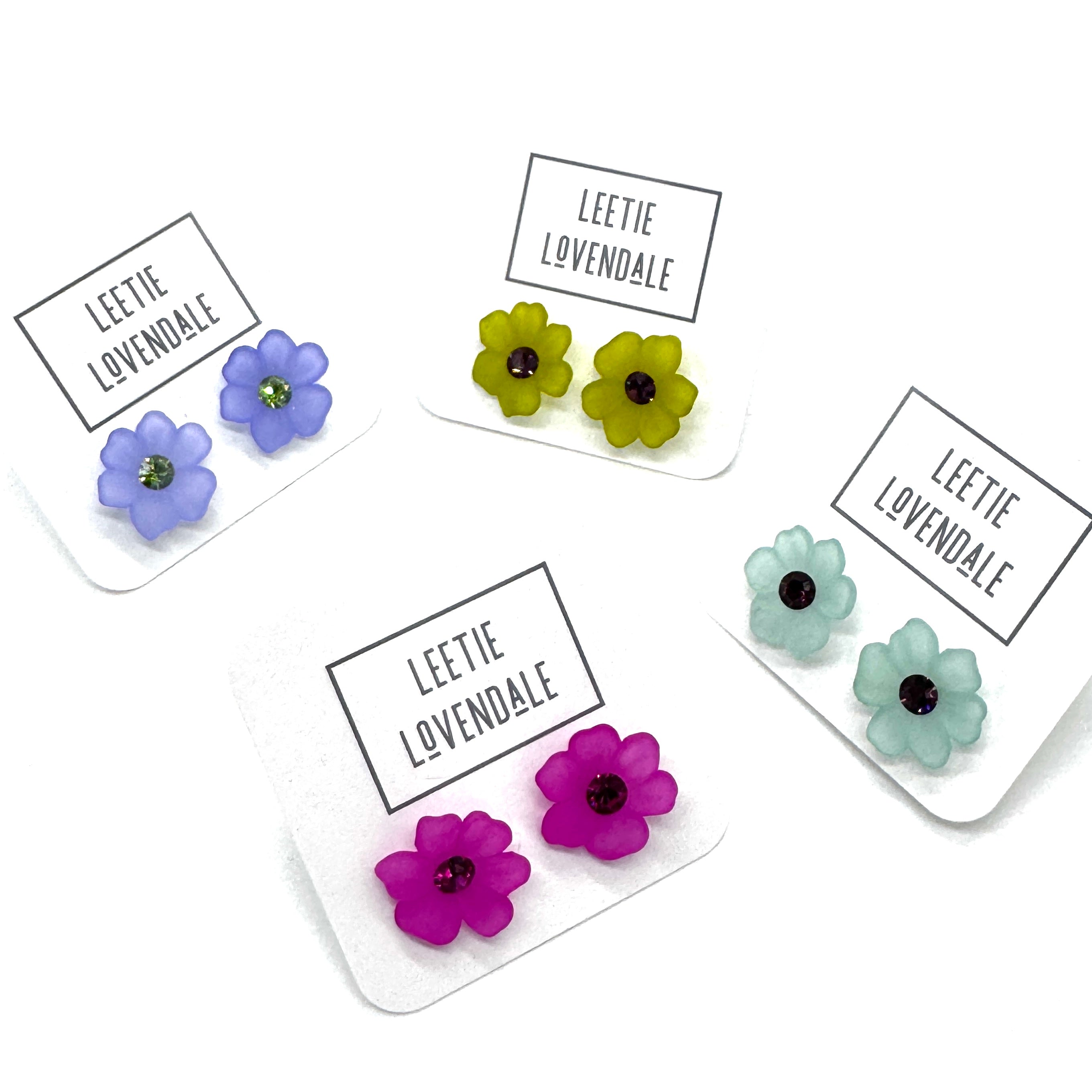 Crystal Bloom Stud Earrings
