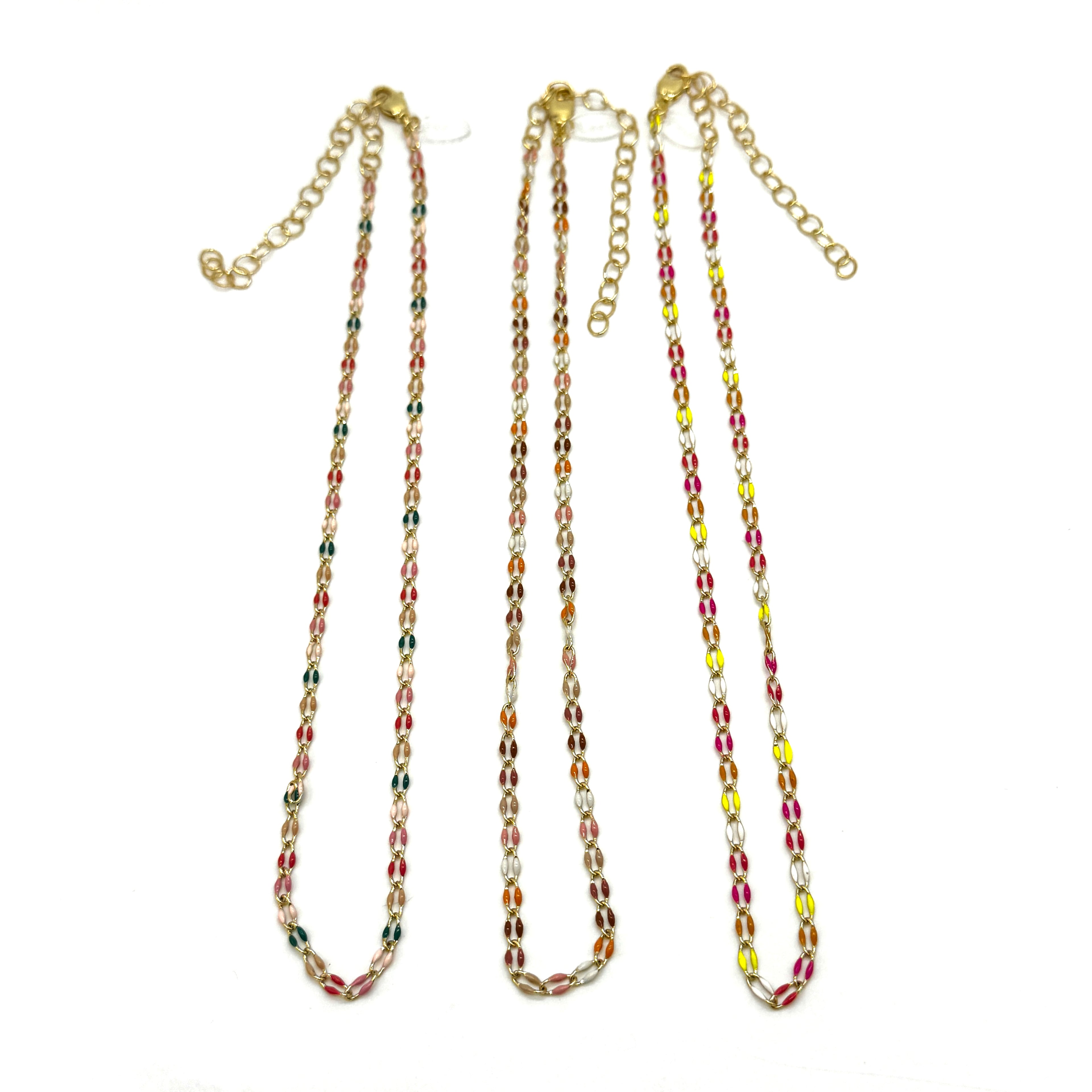 Let’s Mingle Enamel Chain Necklace - 3 colors!