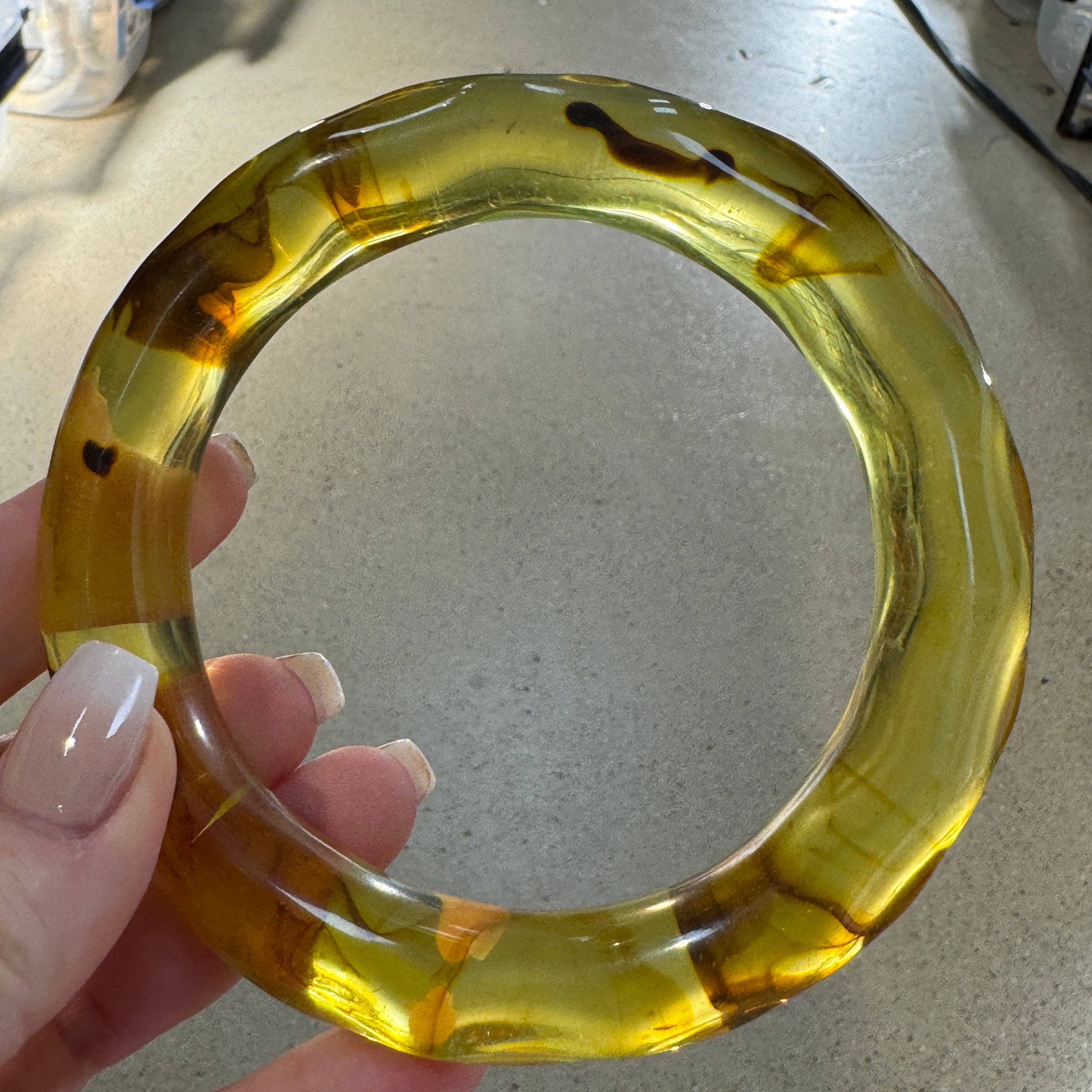 Watery Waves Resin Bangle Bracelet