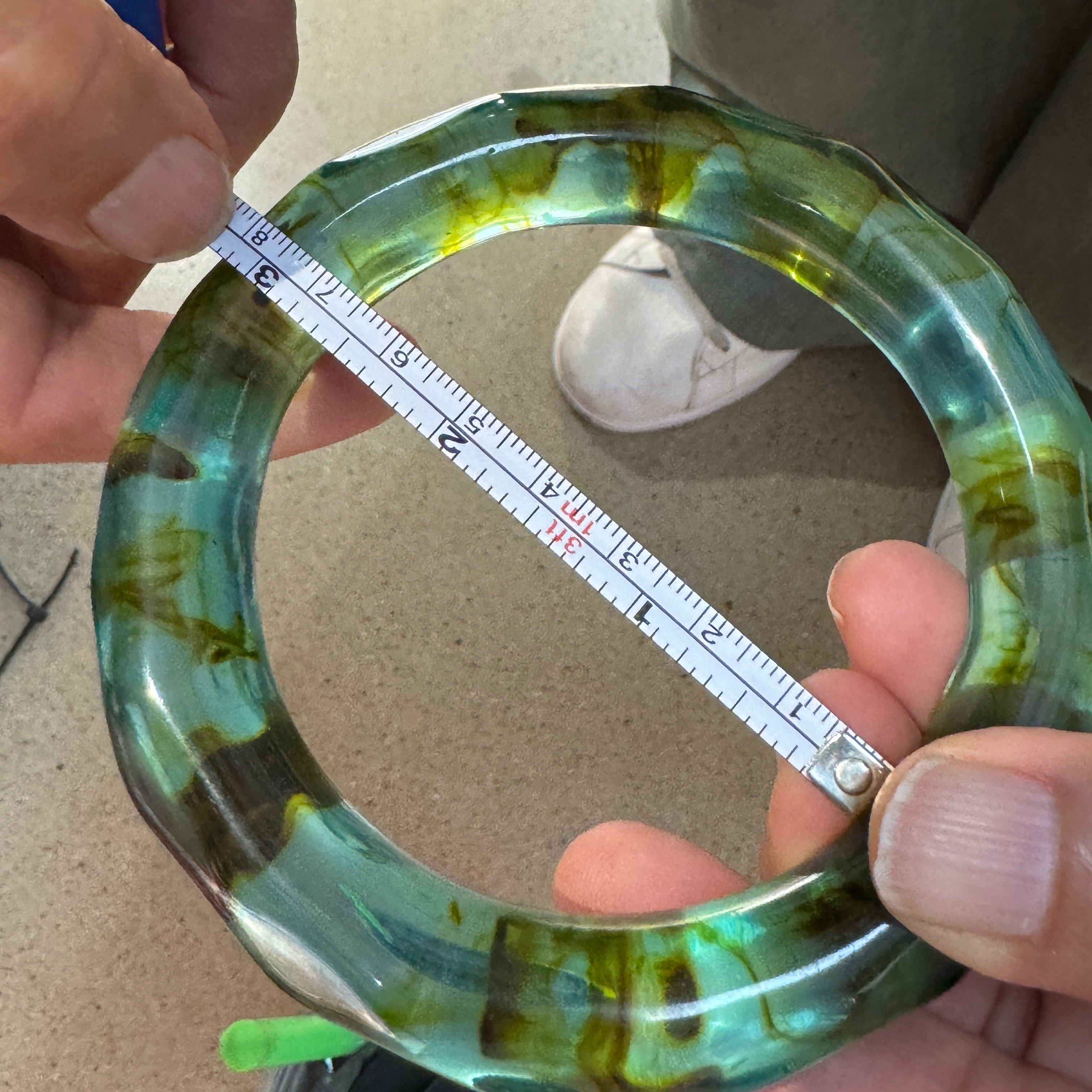 Watery Waves Resin Bangle Bracelet