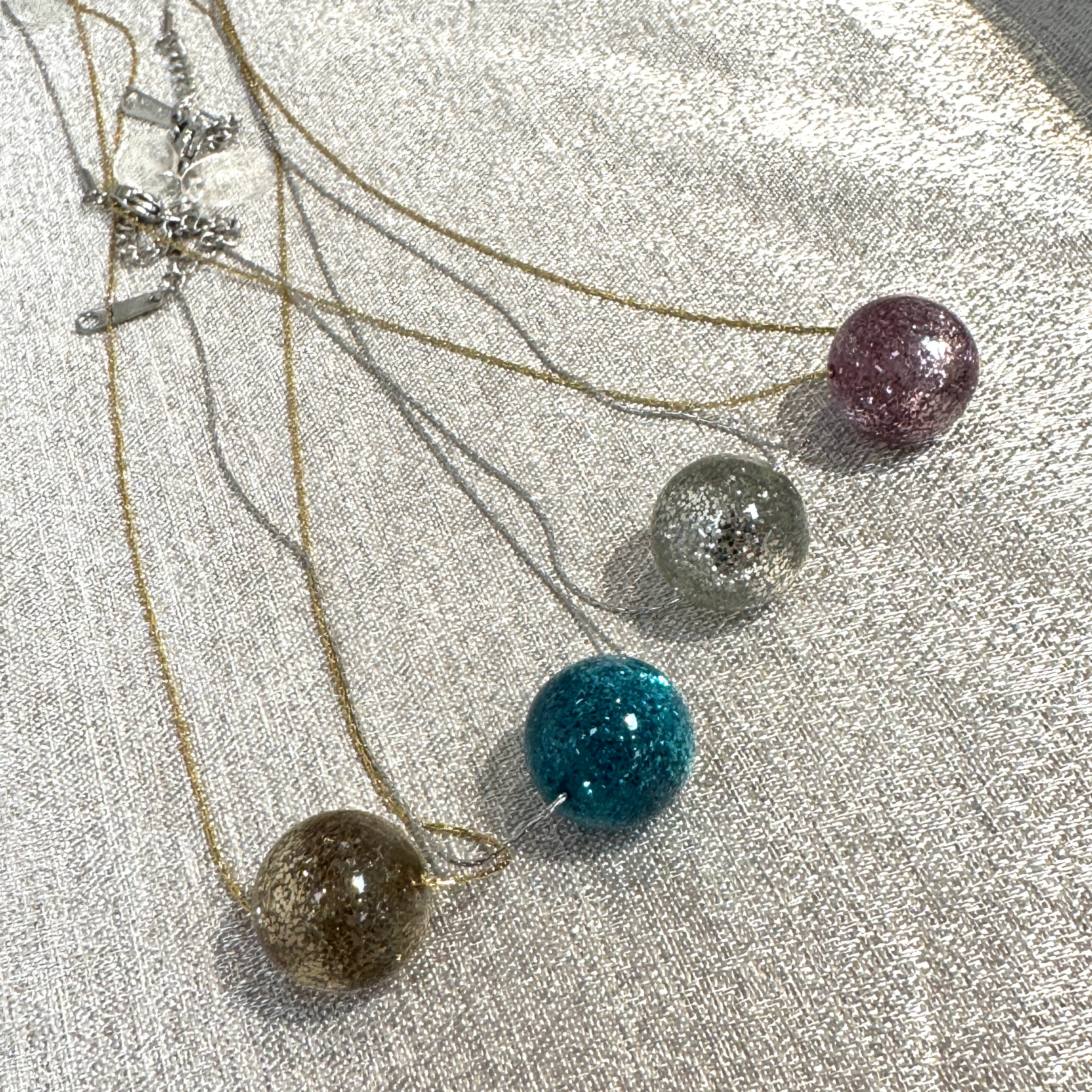 Glitter Ball Slide Necklace