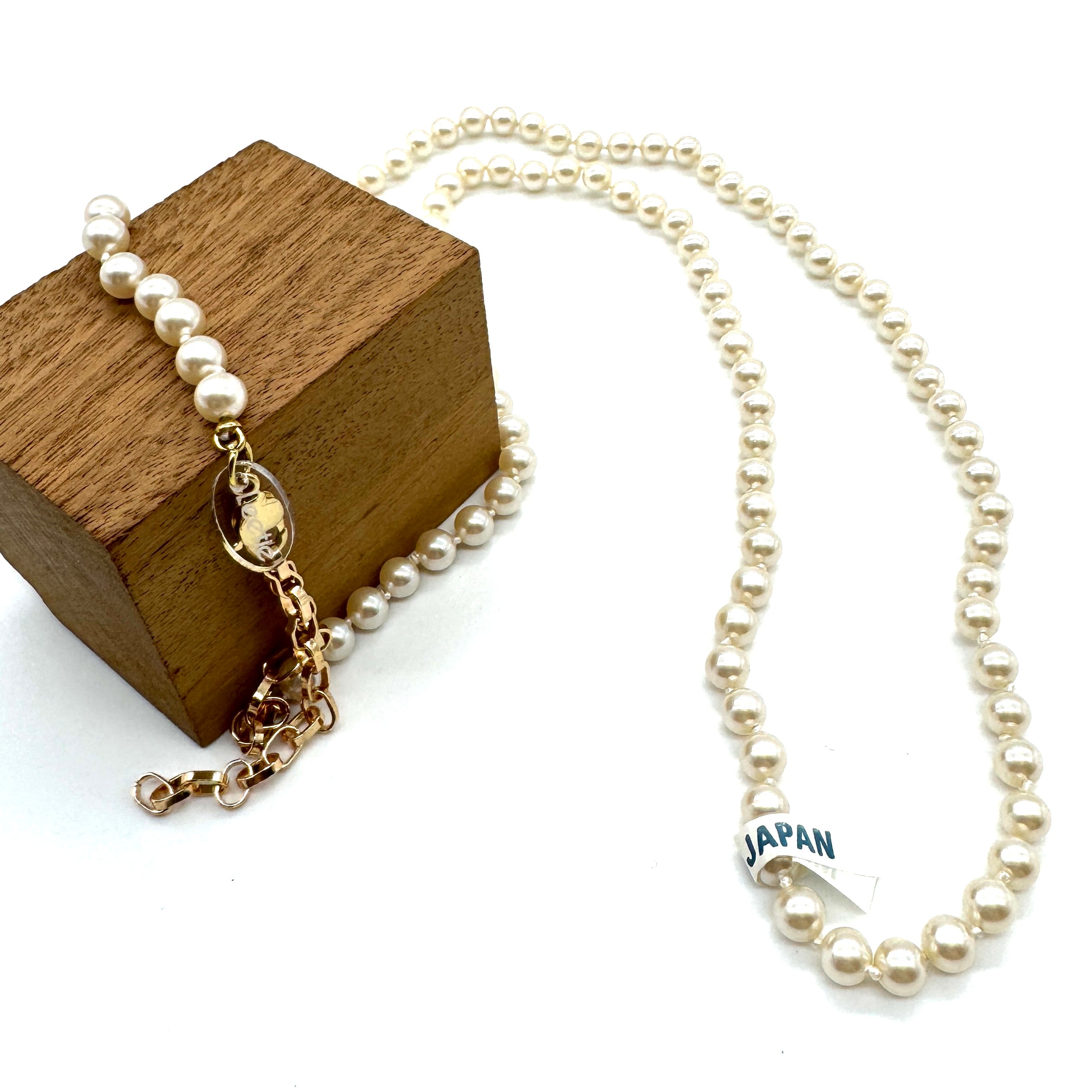 Pearl Knotted Rope Necklace - 6mm Cream