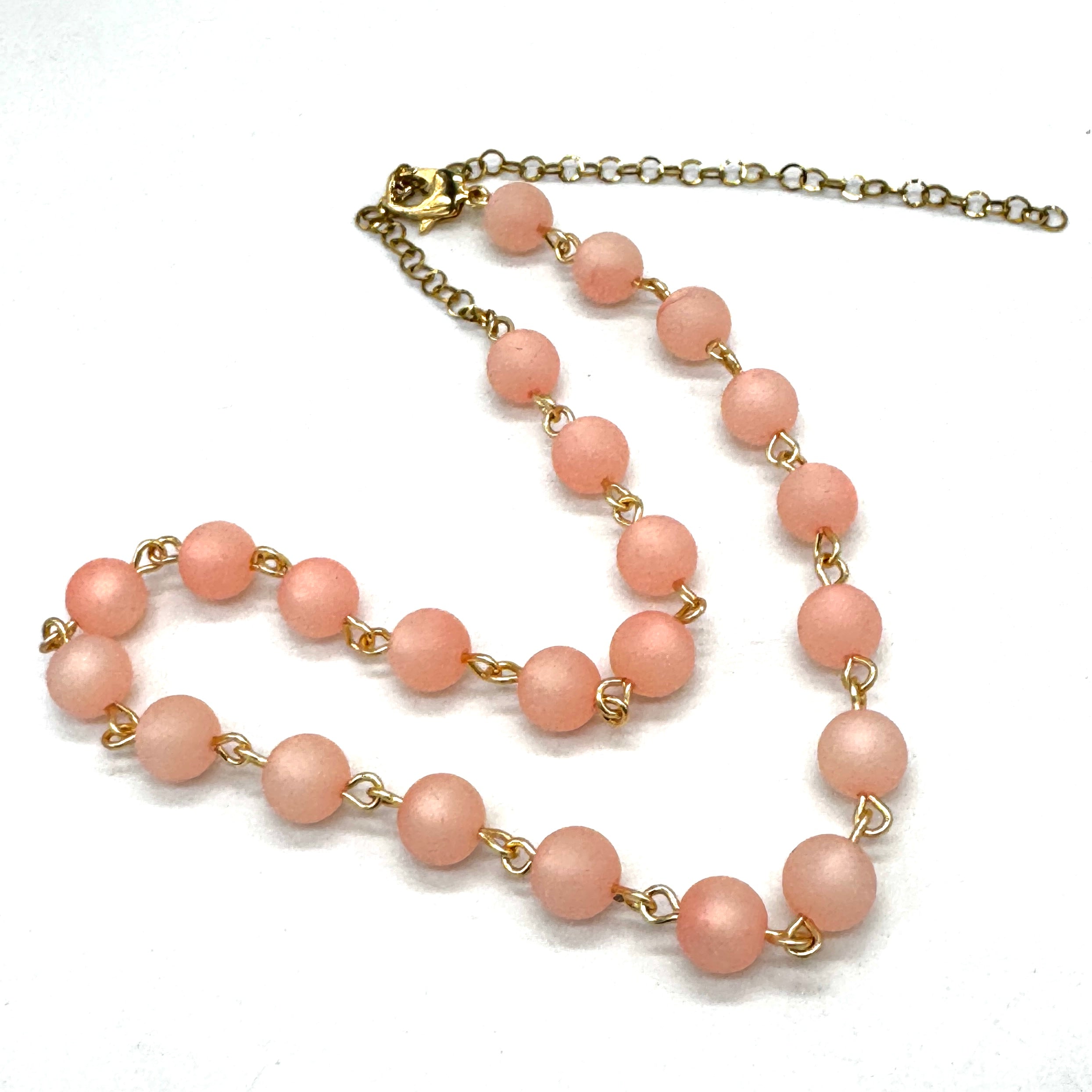 Pink Matte Moonglow Amelia Necklace