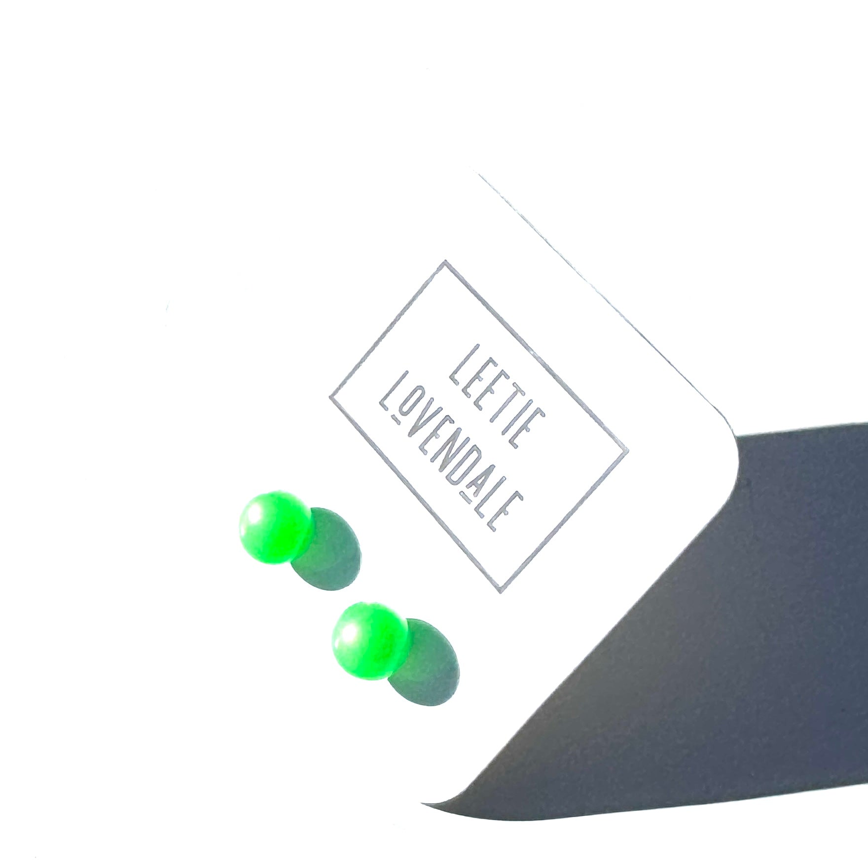 Bright Green Moonglow 8mm Studs