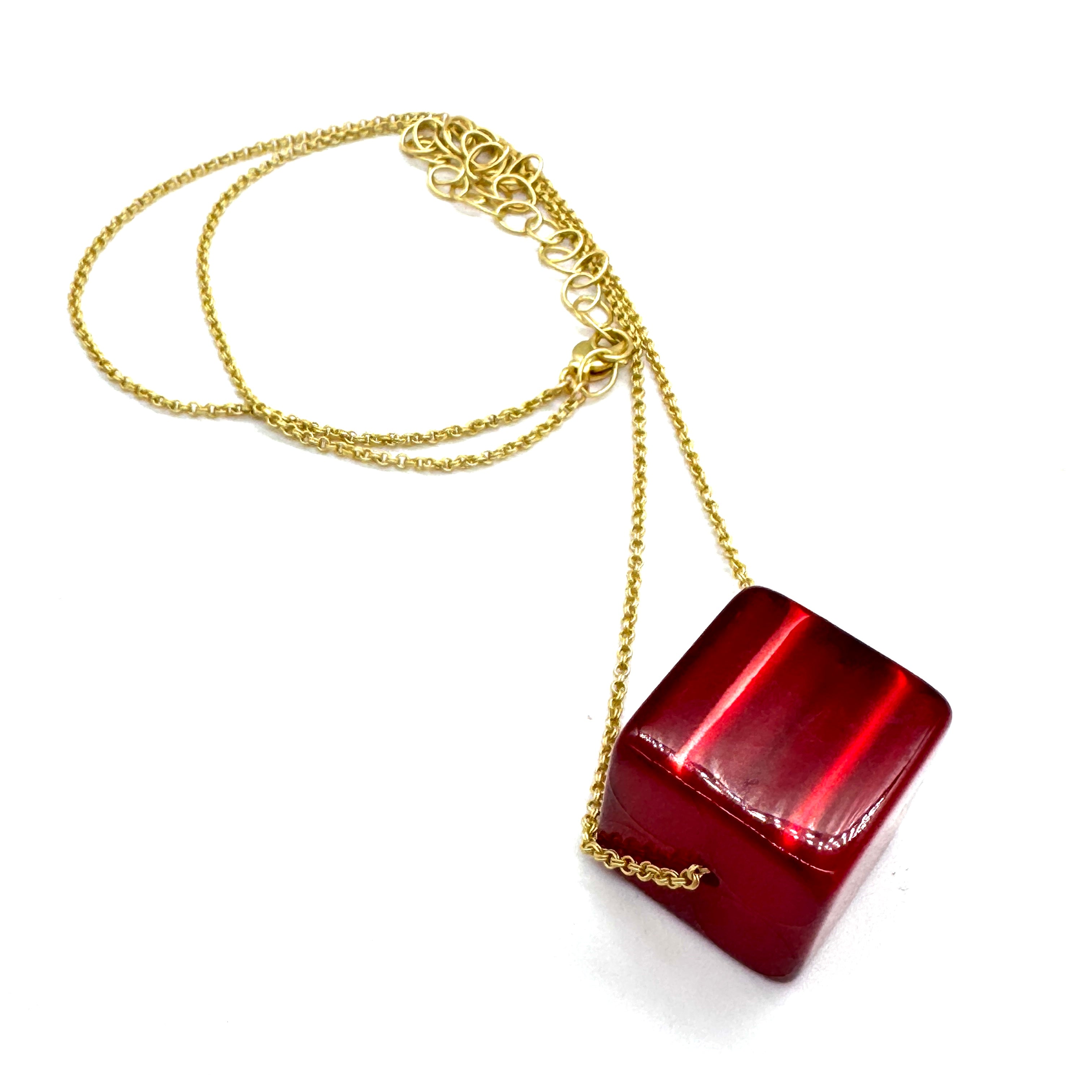 Moonglow Jumbo Cube Slide Necklace