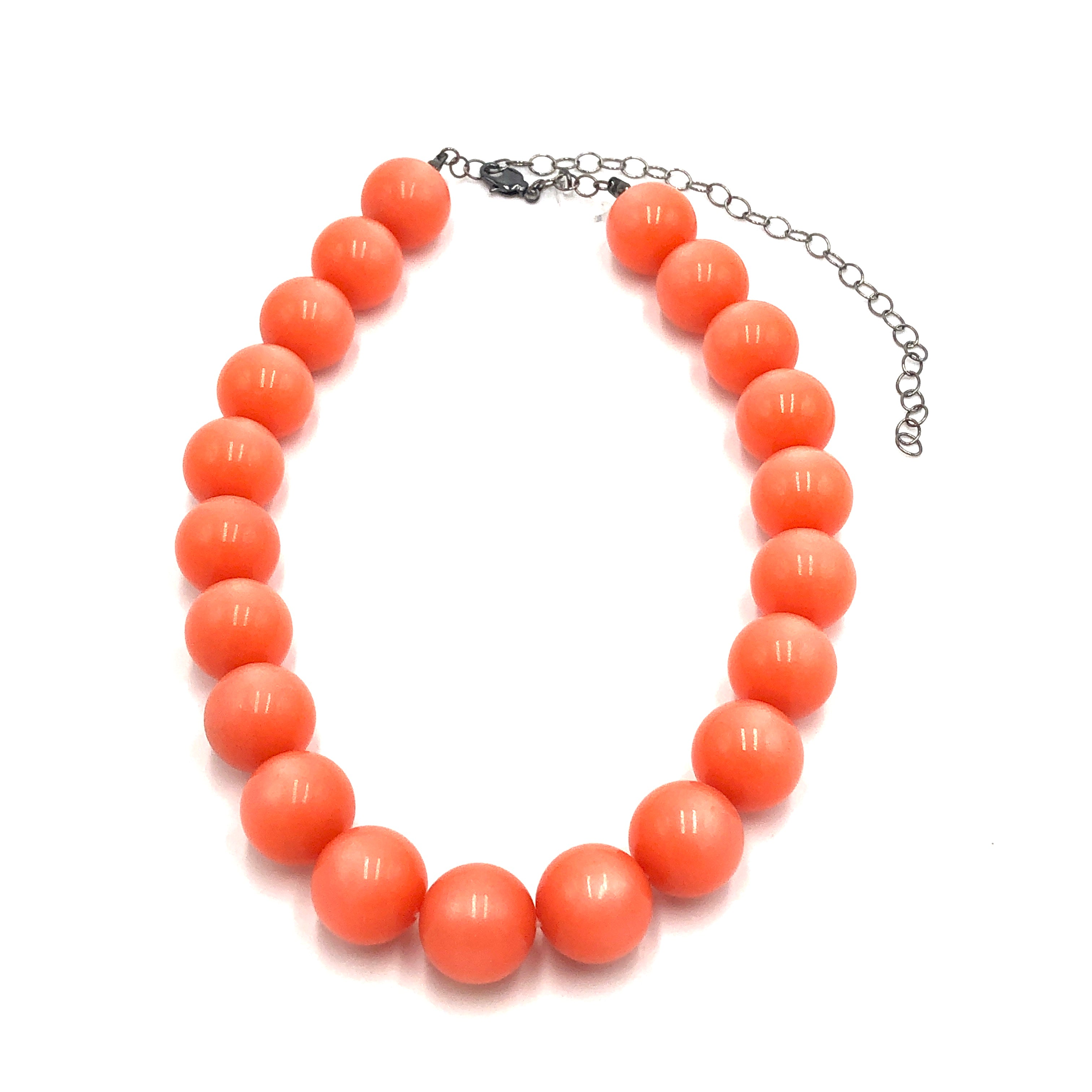 orange beaded necklace